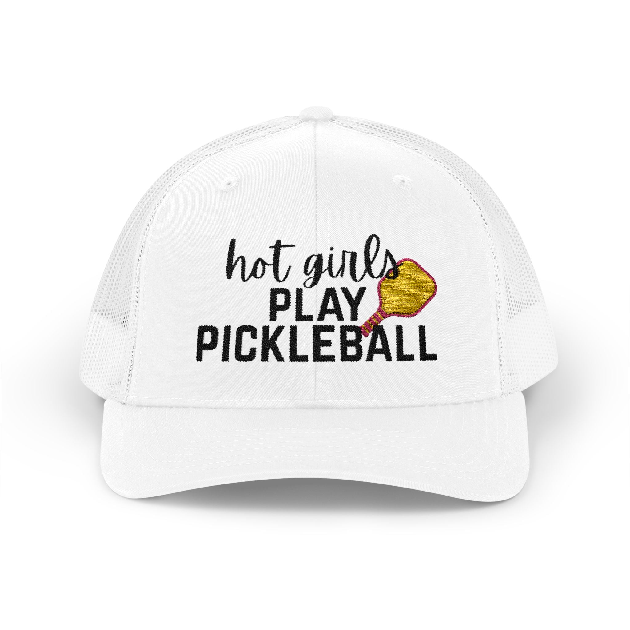 Pickleball Trucker Hat - "Hot Girls Play Pickleball" Snapback Cap