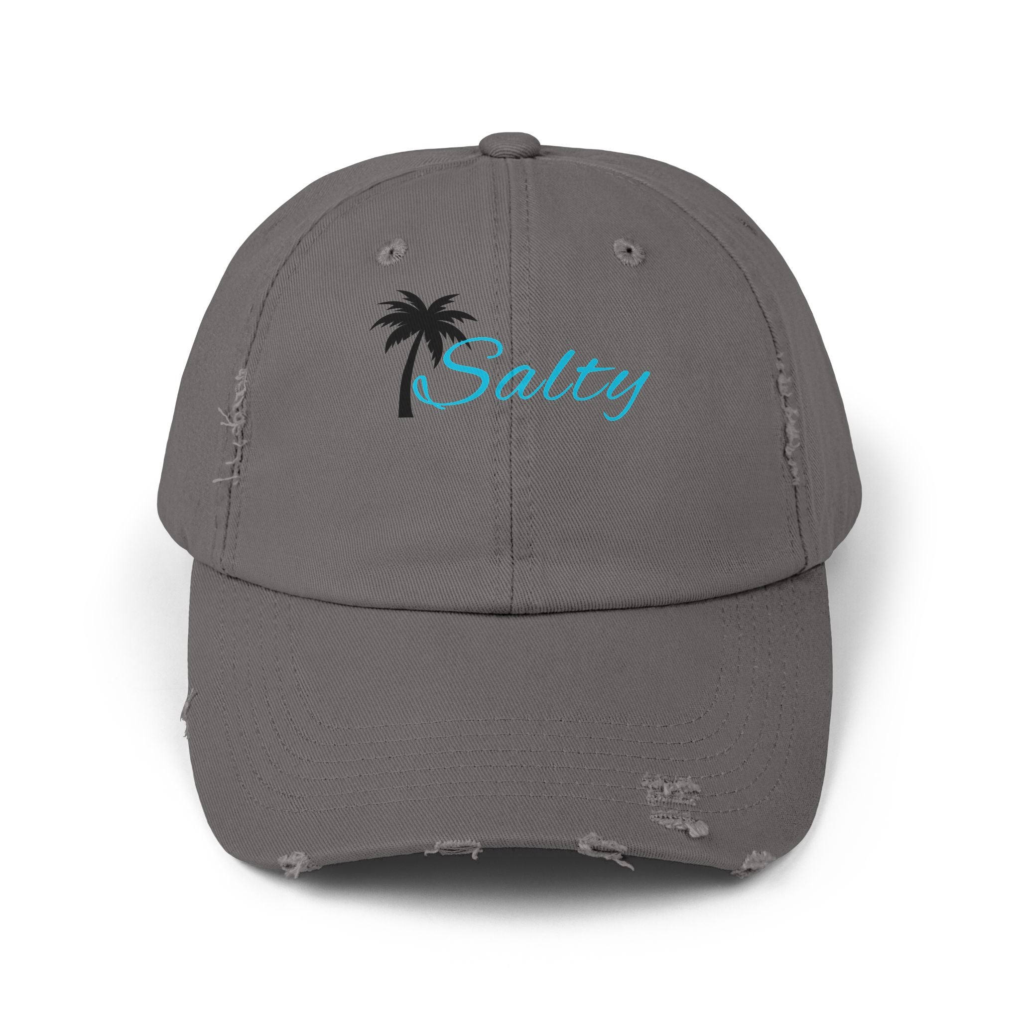 Salty Palm Distressed Cap — Beachy Vintage Dad Hat