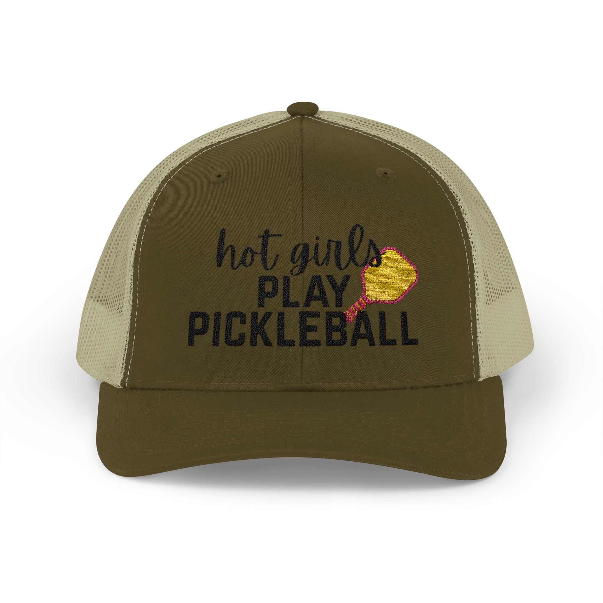 Pickleball Trucker Hat - "Hot Girls Play Pickleball" Snapback Cap