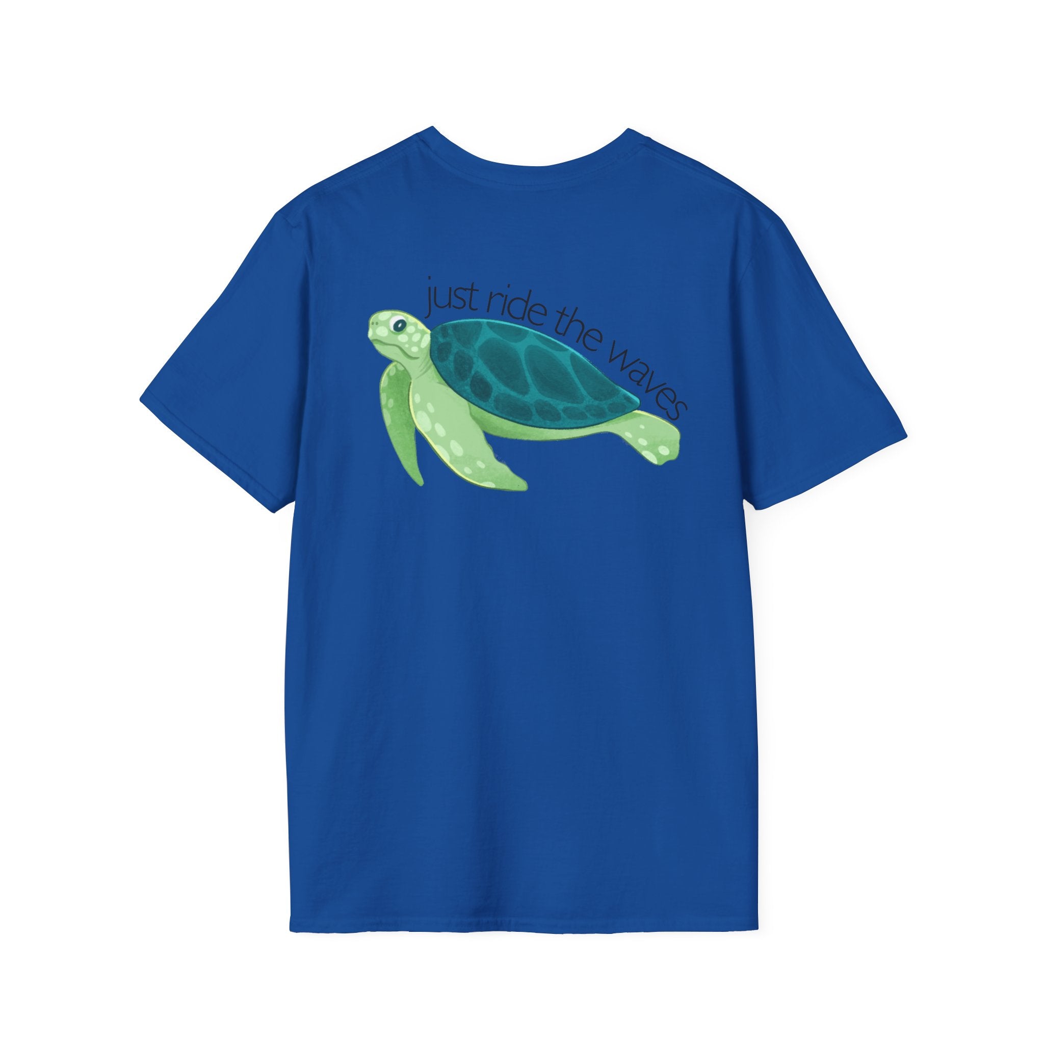 Sea Turtle T-Shirt — "Just Ride the Waves" Relaxed Coastal Tee