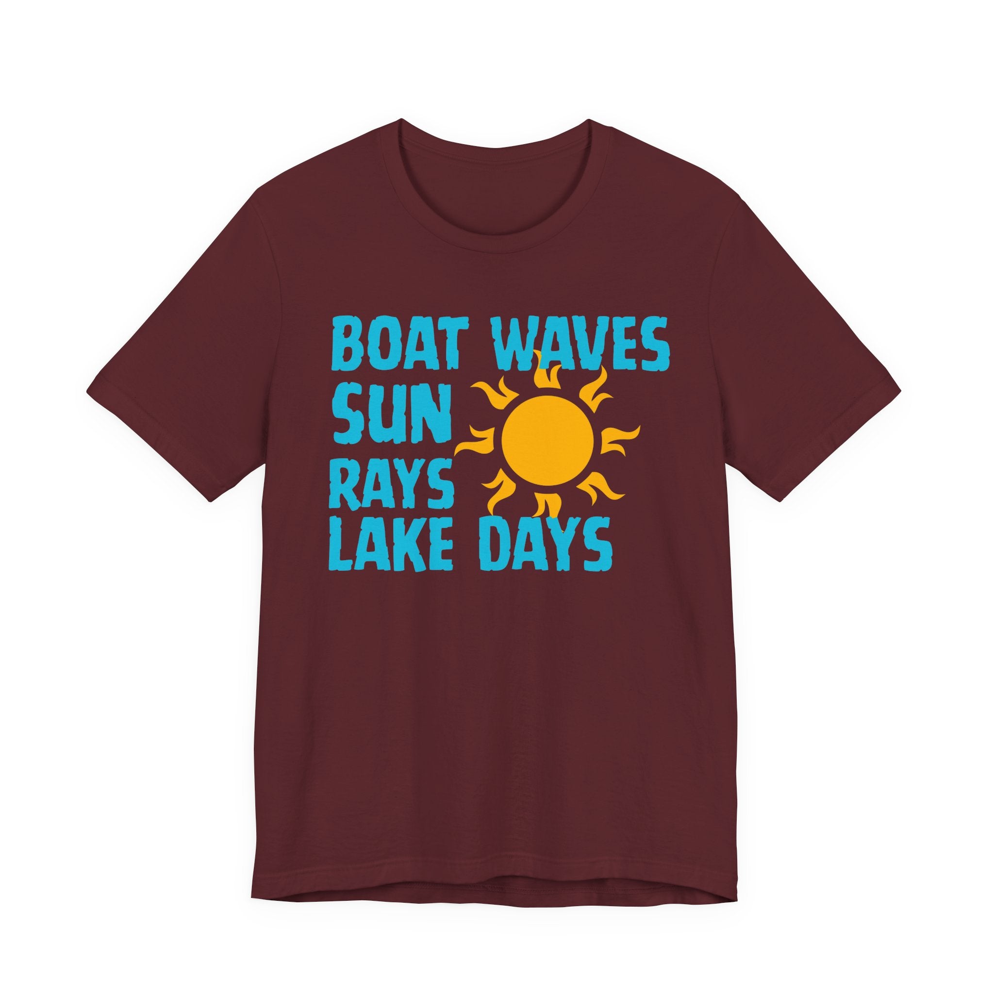 Boat Waves Sun Rays Lake Days T-Shirt — Summer Lake Life Tee