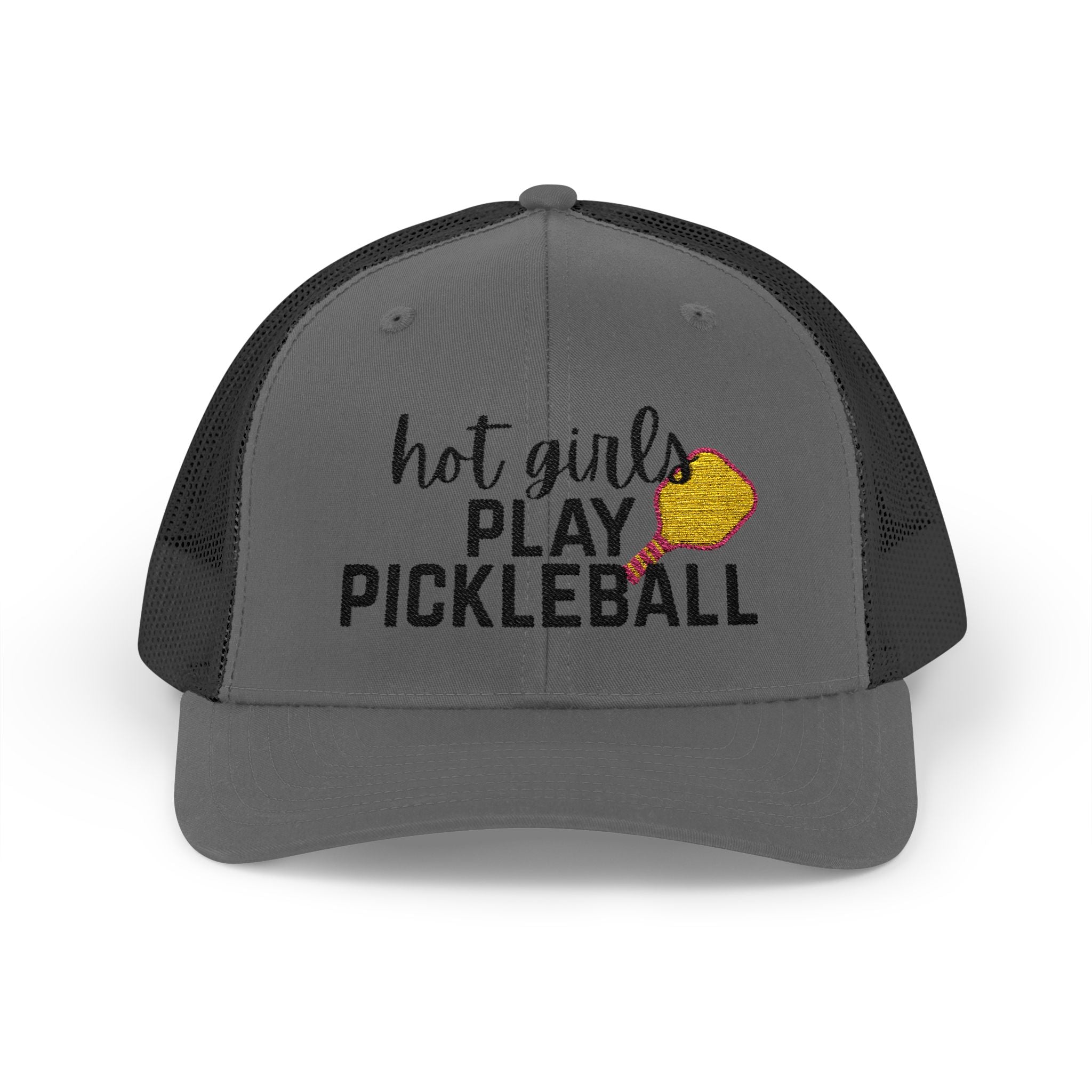 Pickleball Trucker Hat - "Hot Girls Play Pickleball" Snapback Cap