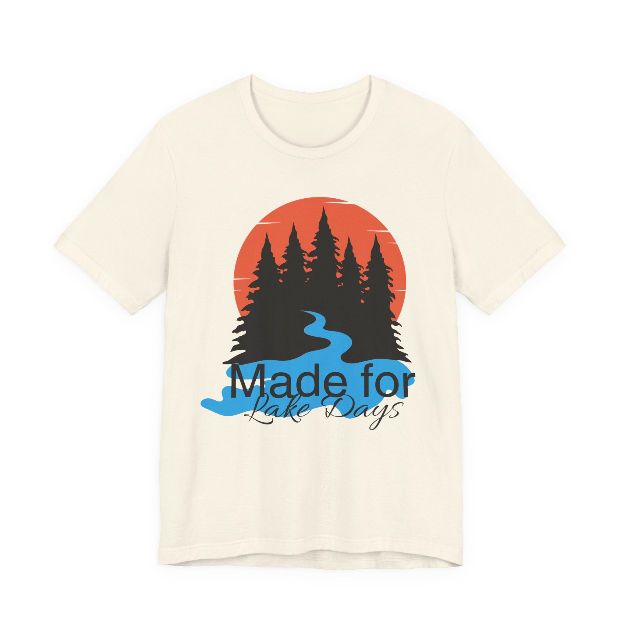 Made for Lake Days T-Shirt — Retro Sunset Pines & River Outdoor Tee