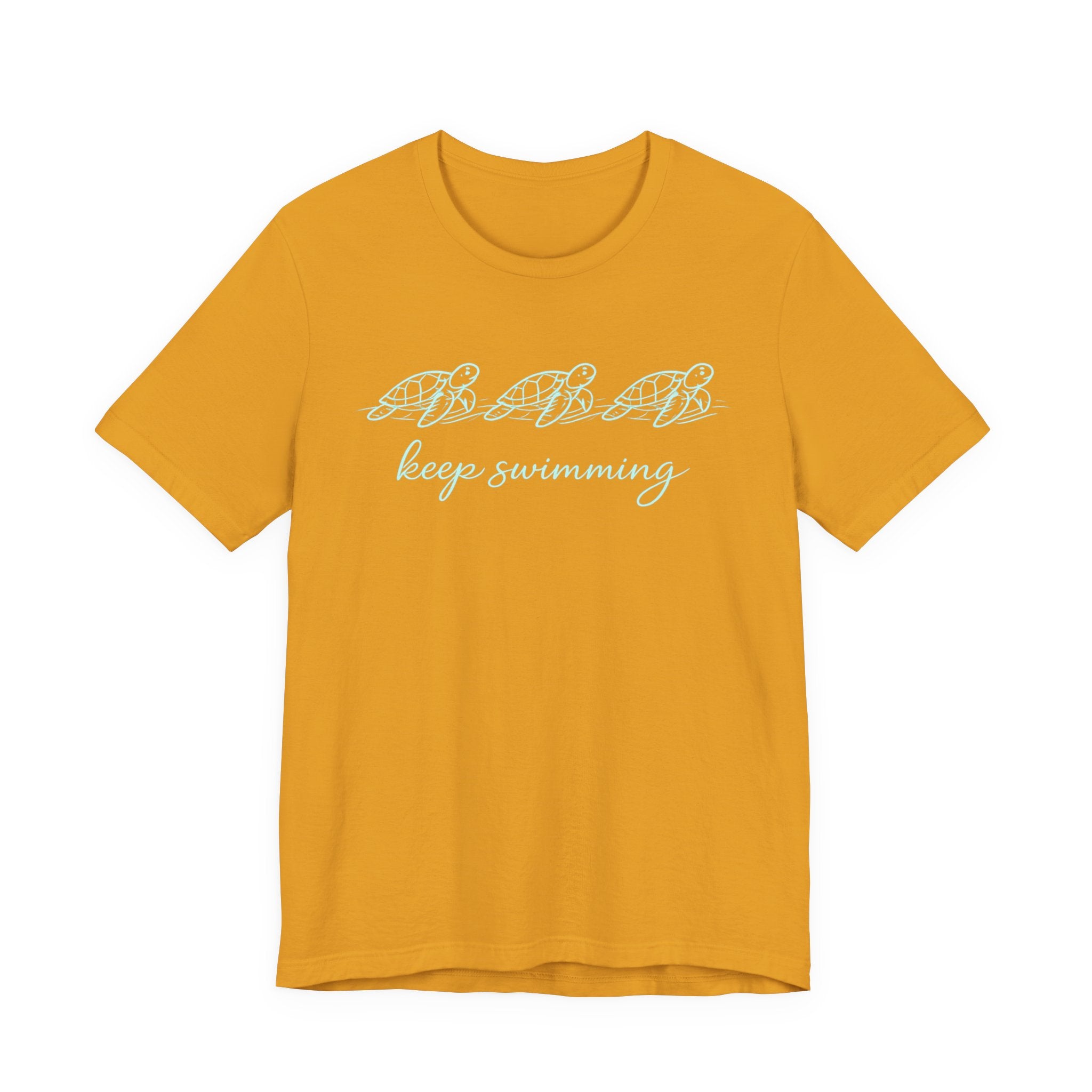 Keep Swimming T‑Shirt — Motivational Script Tee