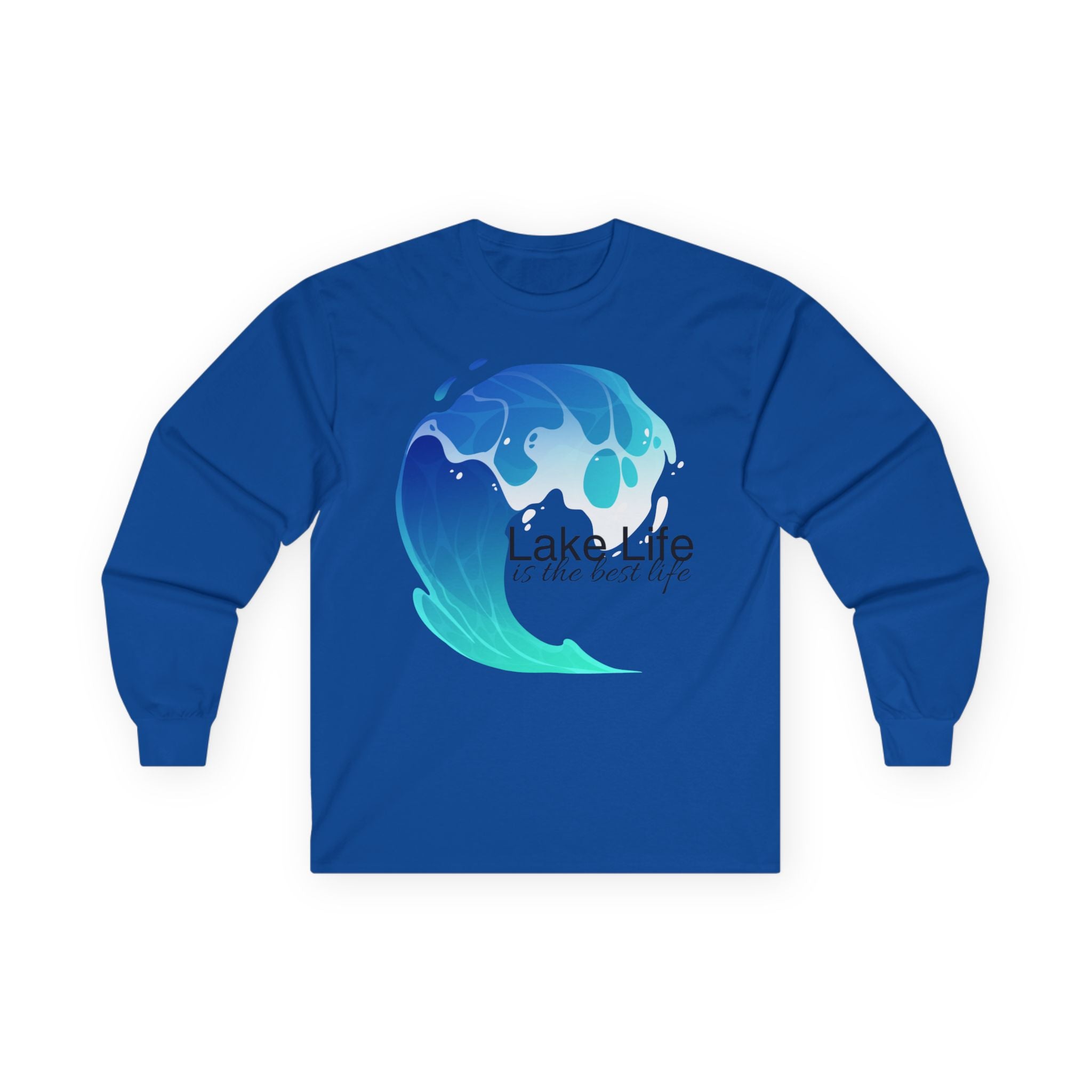 Lake Life Long Sleeve Tee — "Lake Life is the Best Life" Graphic Shirt