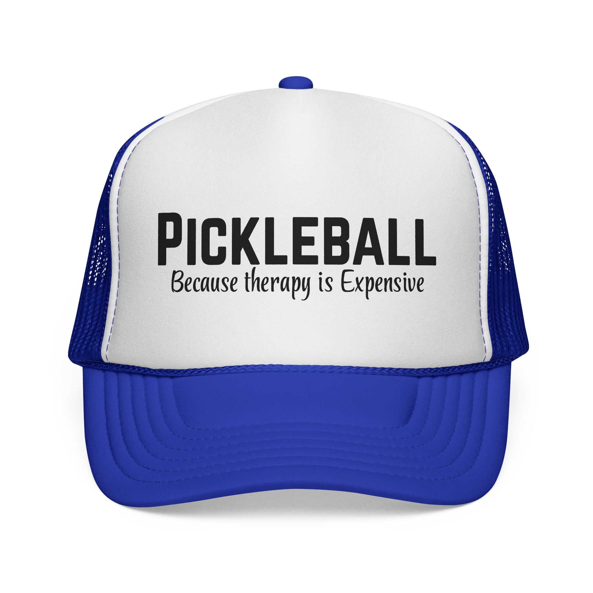 Pickleball Trucker Hat - "Because Therapy Is Expensive" Mesh Cap