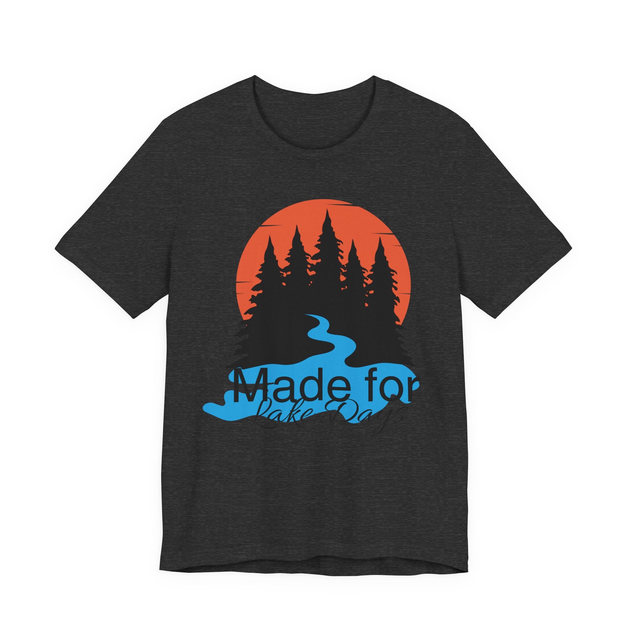 Made for Lake Days T-Shirt — Retro Sunset Pines & River Outdoor Tee