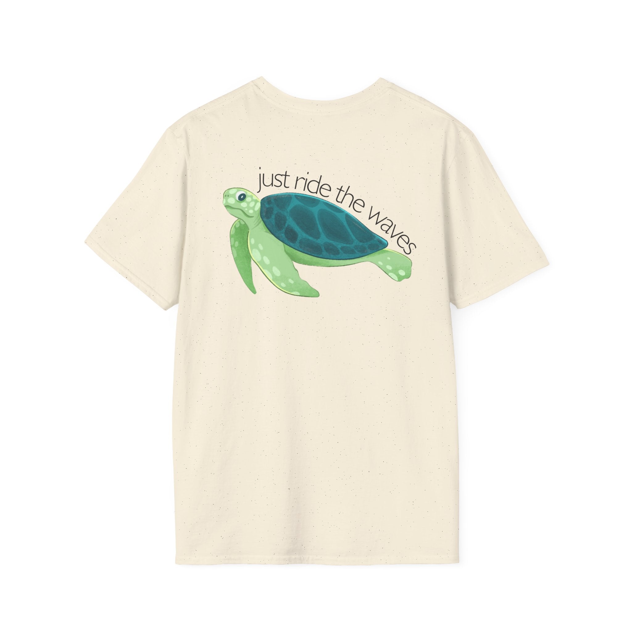 Sea Turtle T-Shirt — "Just Ride the Waves" Relaxed Coastal Tee