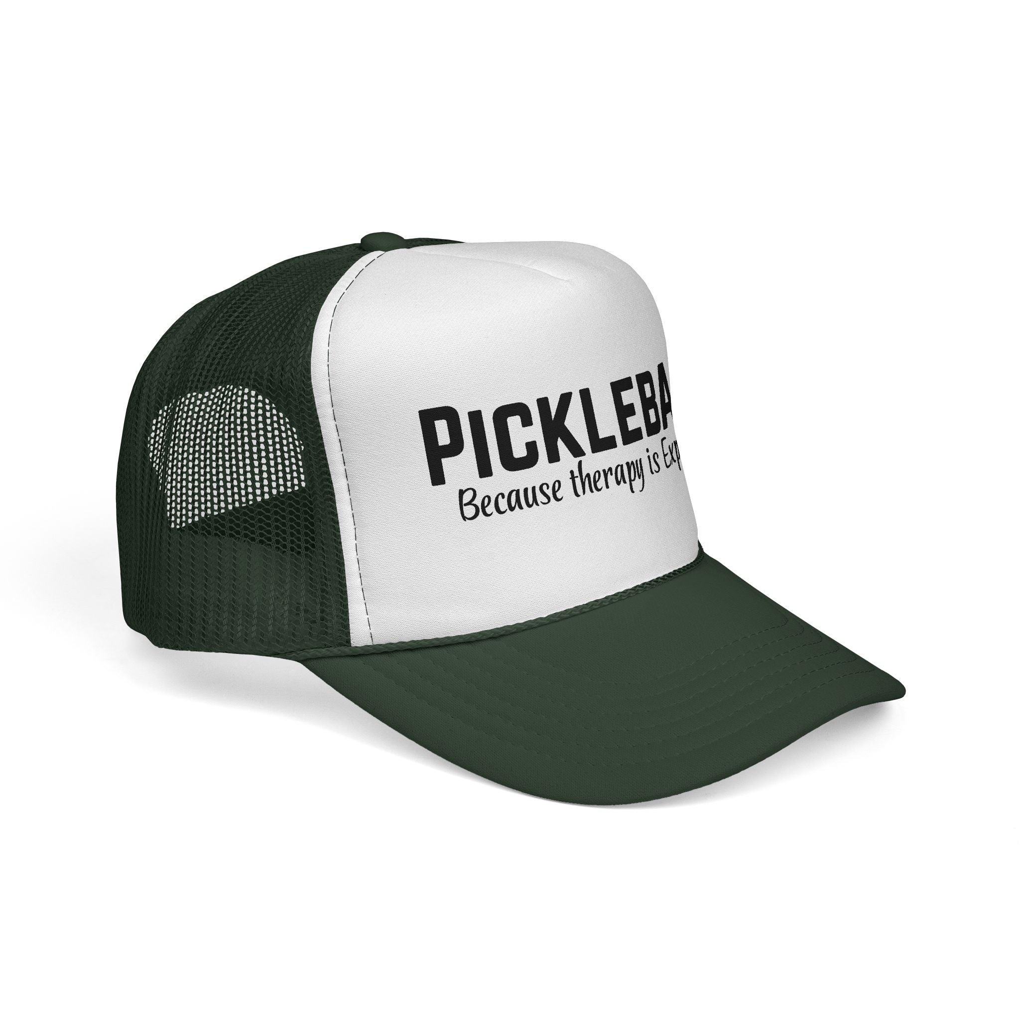 Pickleball Trucker Hat - "Because Therapy Is Expensive" Mesh Cap