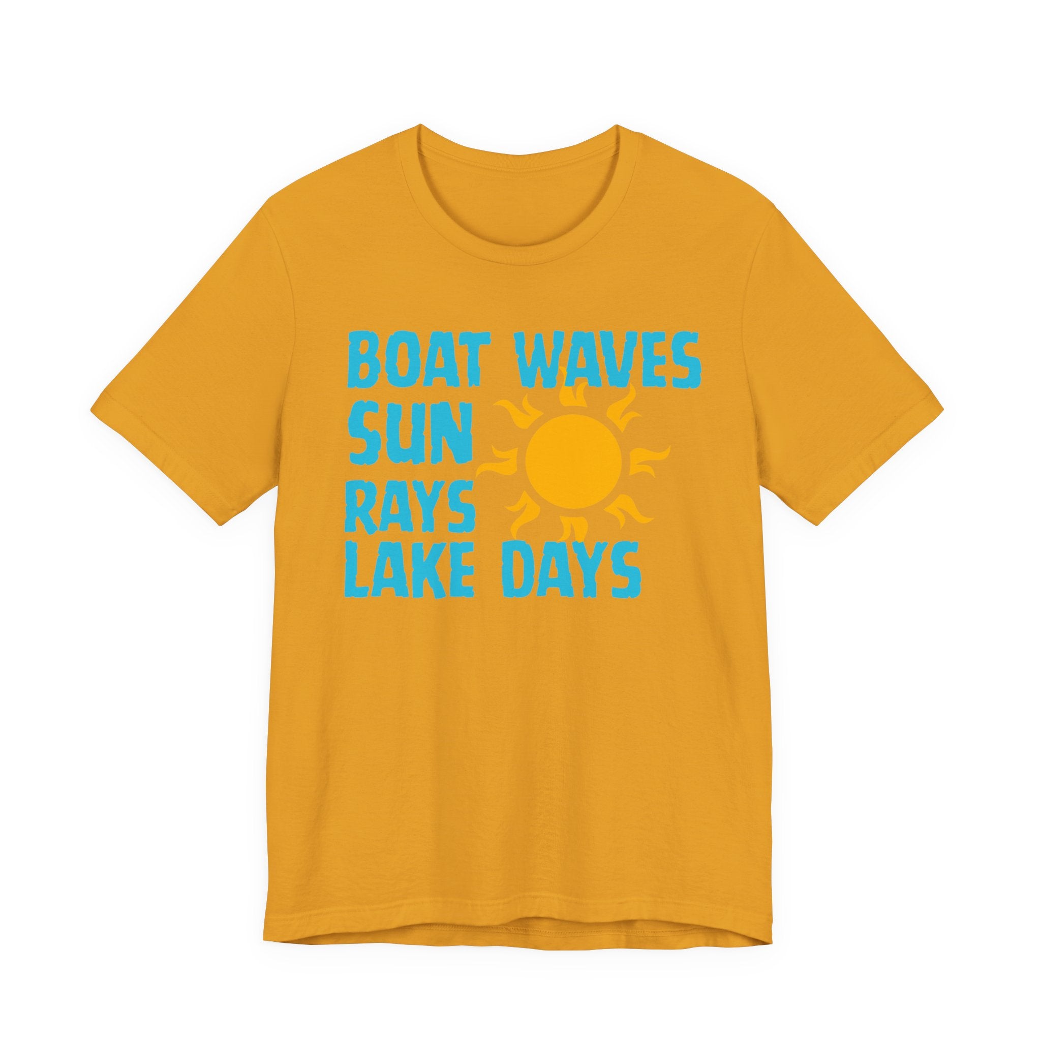 Boat Waves Sun Rays Lake Days T-Shirt — Summer Lake Life Tee