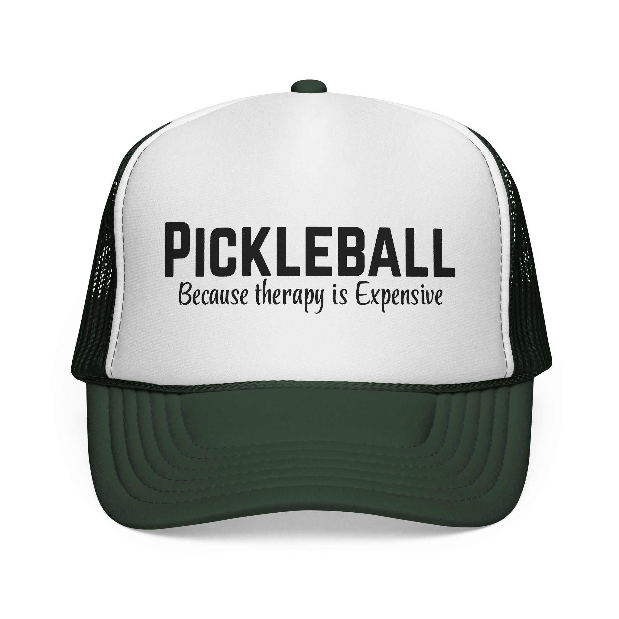 Pickleball Trucker Hat - "Because Therapy Is Expensive" Mesh Cap