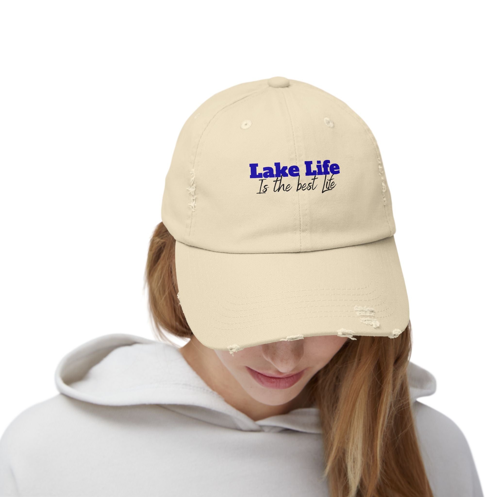 Lake Life Is the Best Life Distressed Cap