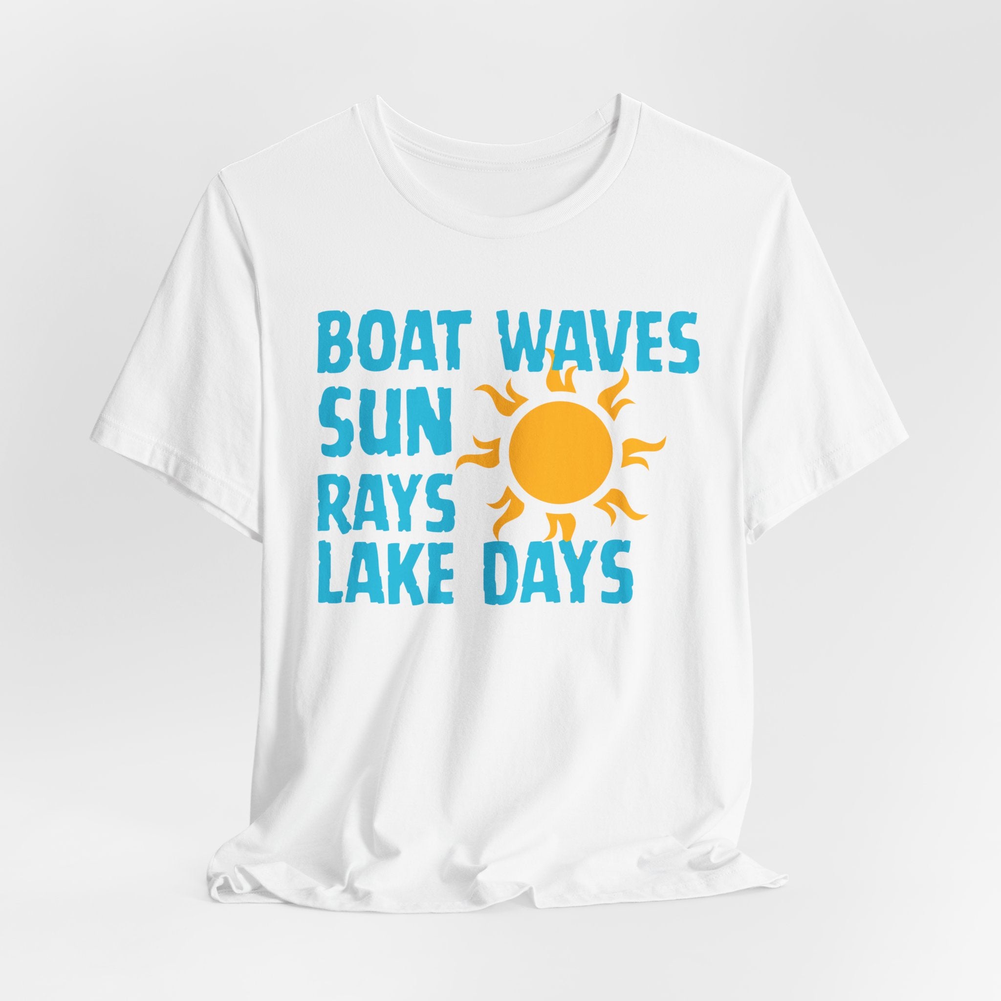 Boat Waves Sun Rays Lake Days T-Shirt — Summer Lake Life Tee