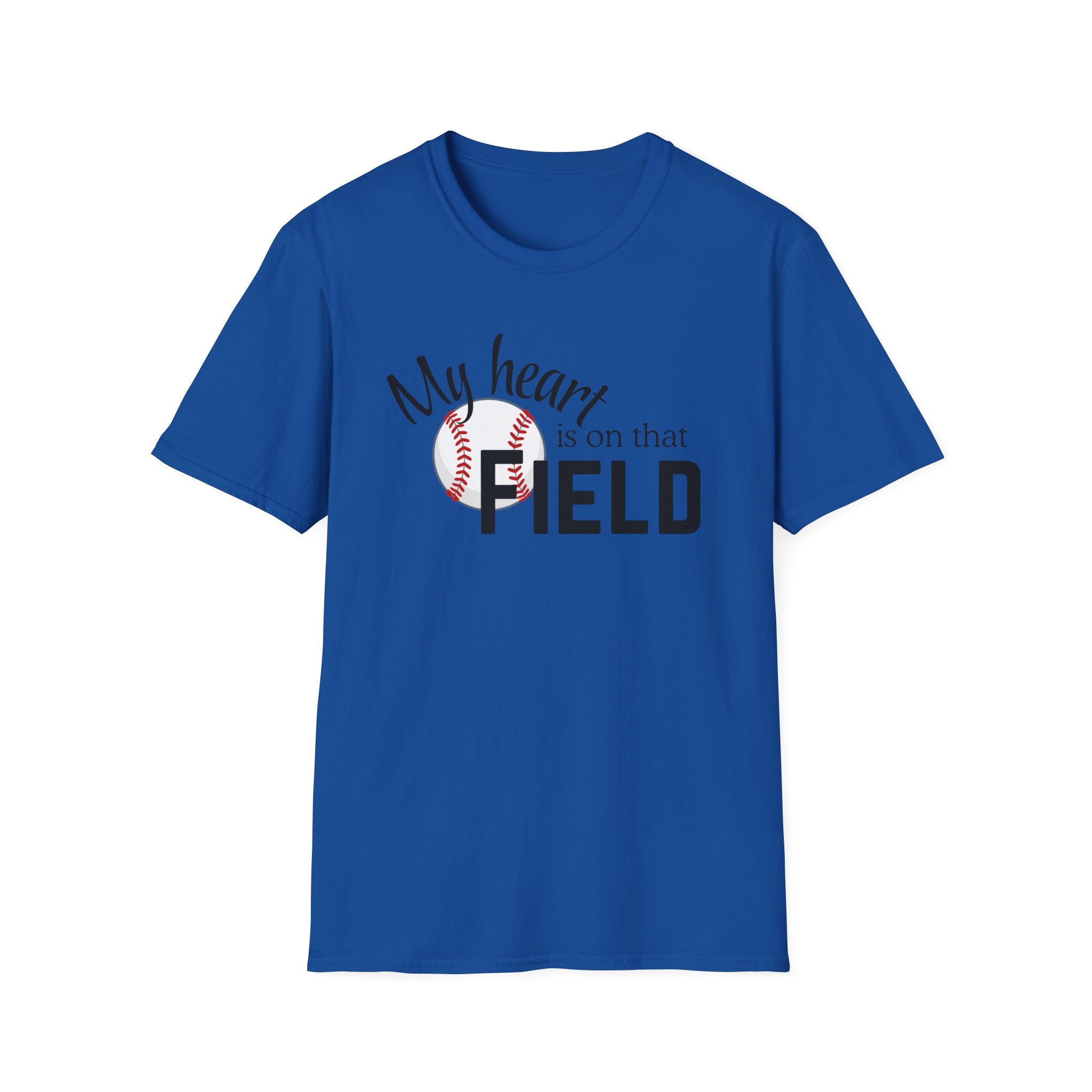 Baseball Tee – “My Heart Is On That Field” Graphic T-Shirt