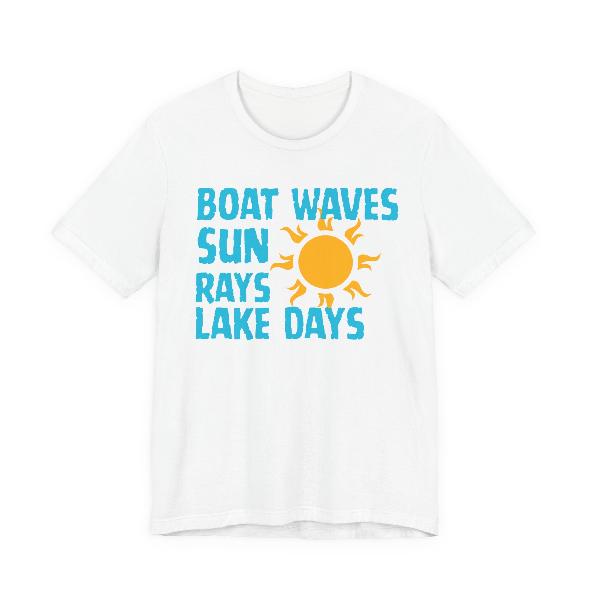 Boat Waves Sun Rays Lake Days T-Shirt — Summer Lake Life Tee