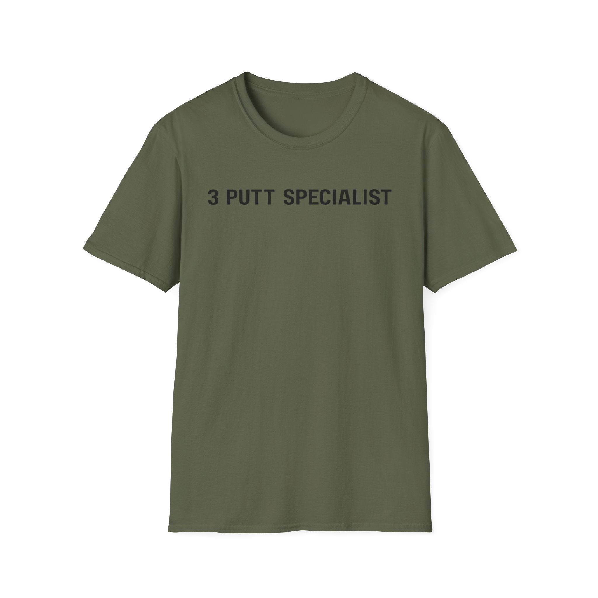 Golf T-Shirt — "3 Putt Specialist" Minimalist Funny Golfing Tee