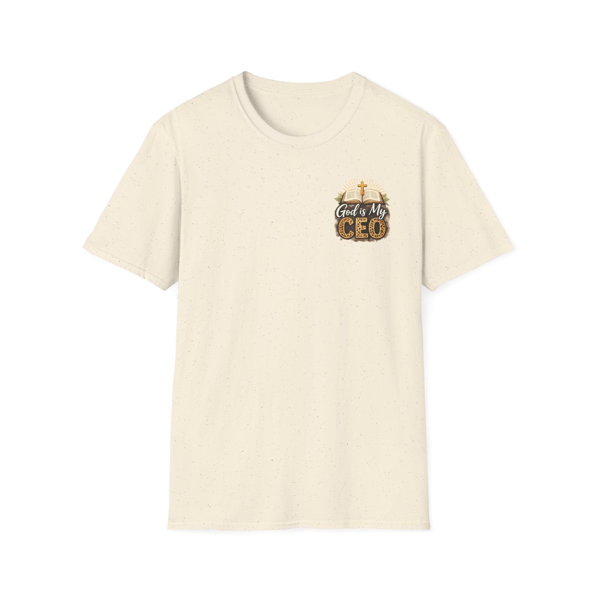 God Is My CEO T-Shirt — Faith-Driven Christian Tee with Bible & Cross Design