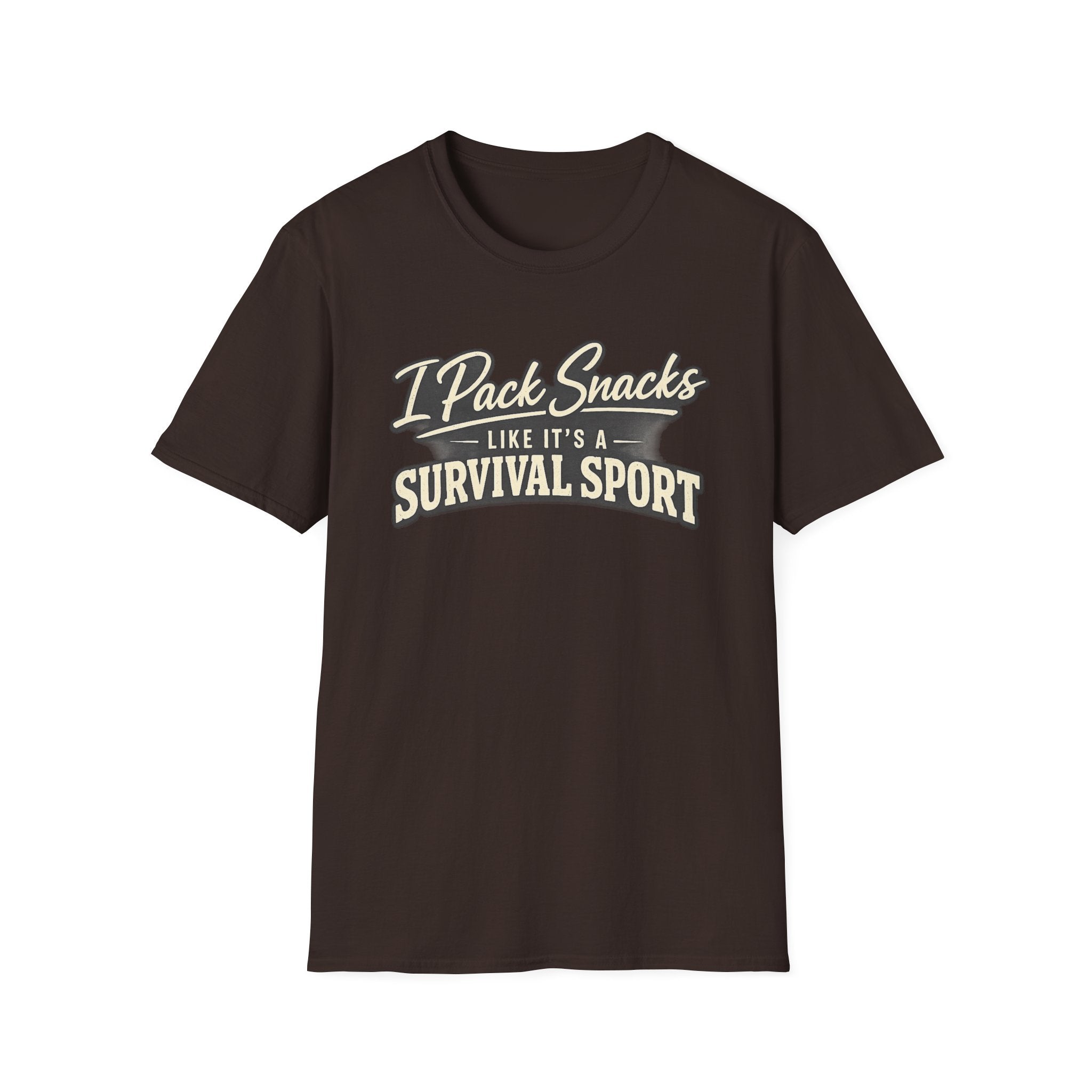 I Pack Snacks Like It’s a Survival Sport T-Shirt — Funny Snack Lover Graphic Tee