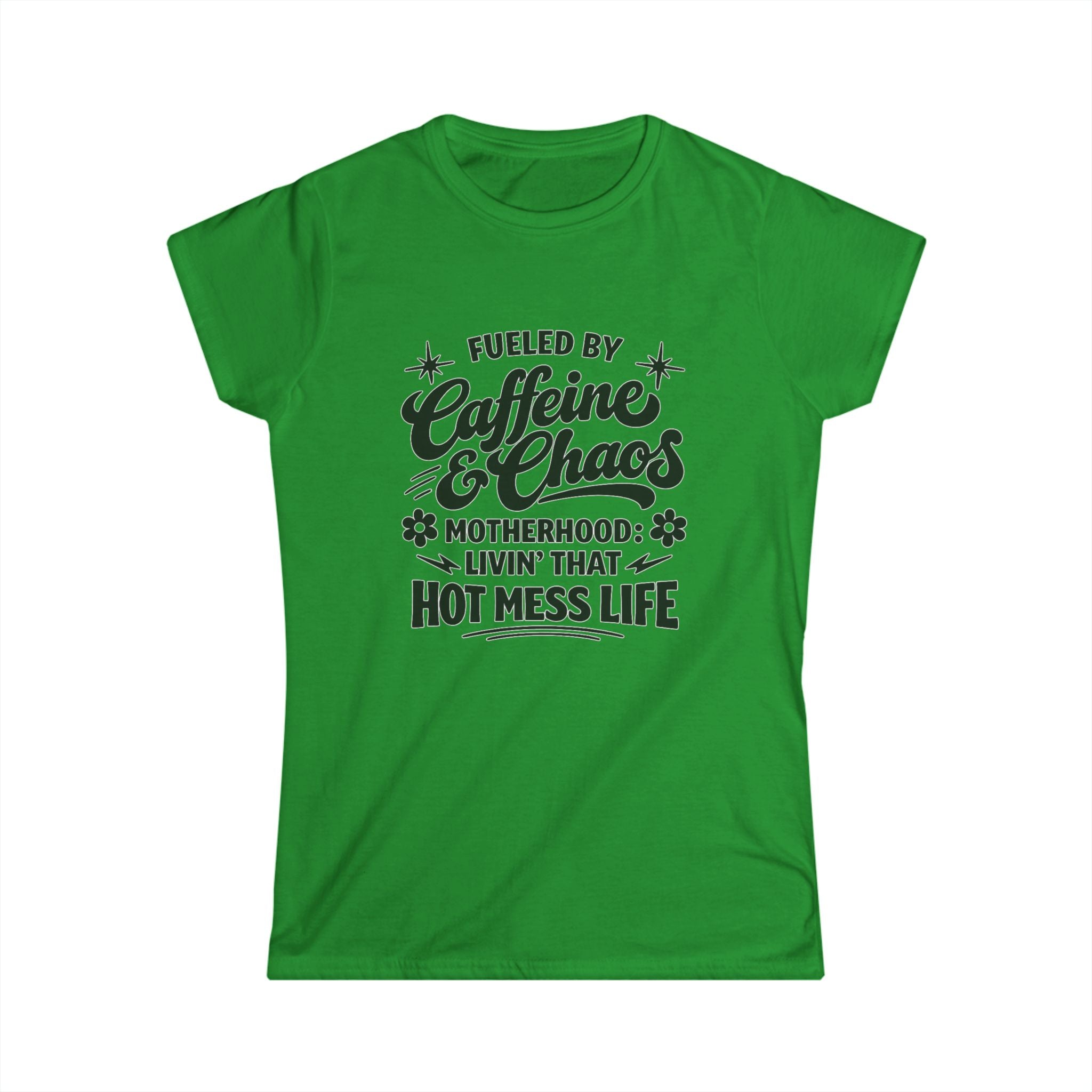 Caffeine & Chaos Mom T‑Shirt — "Fueled by Caffeine & Chaos" Motherhood Tee