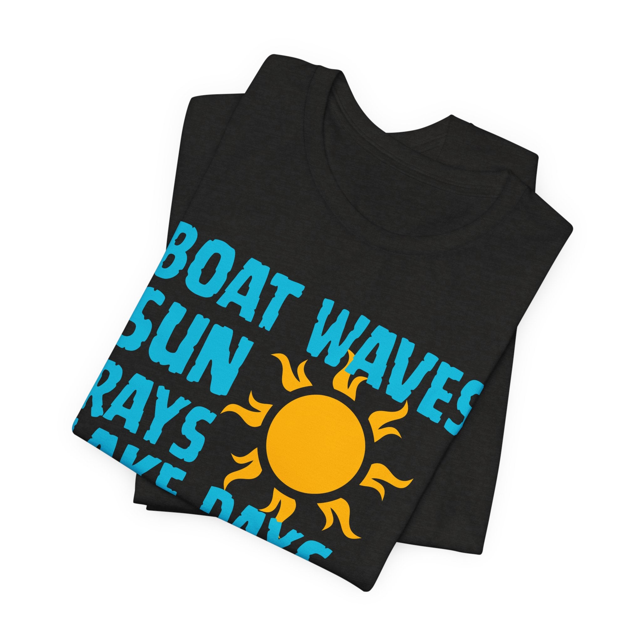 Boat Waves Sun Rays Lake Days T-Shirt — Summer Lake Life Tee
