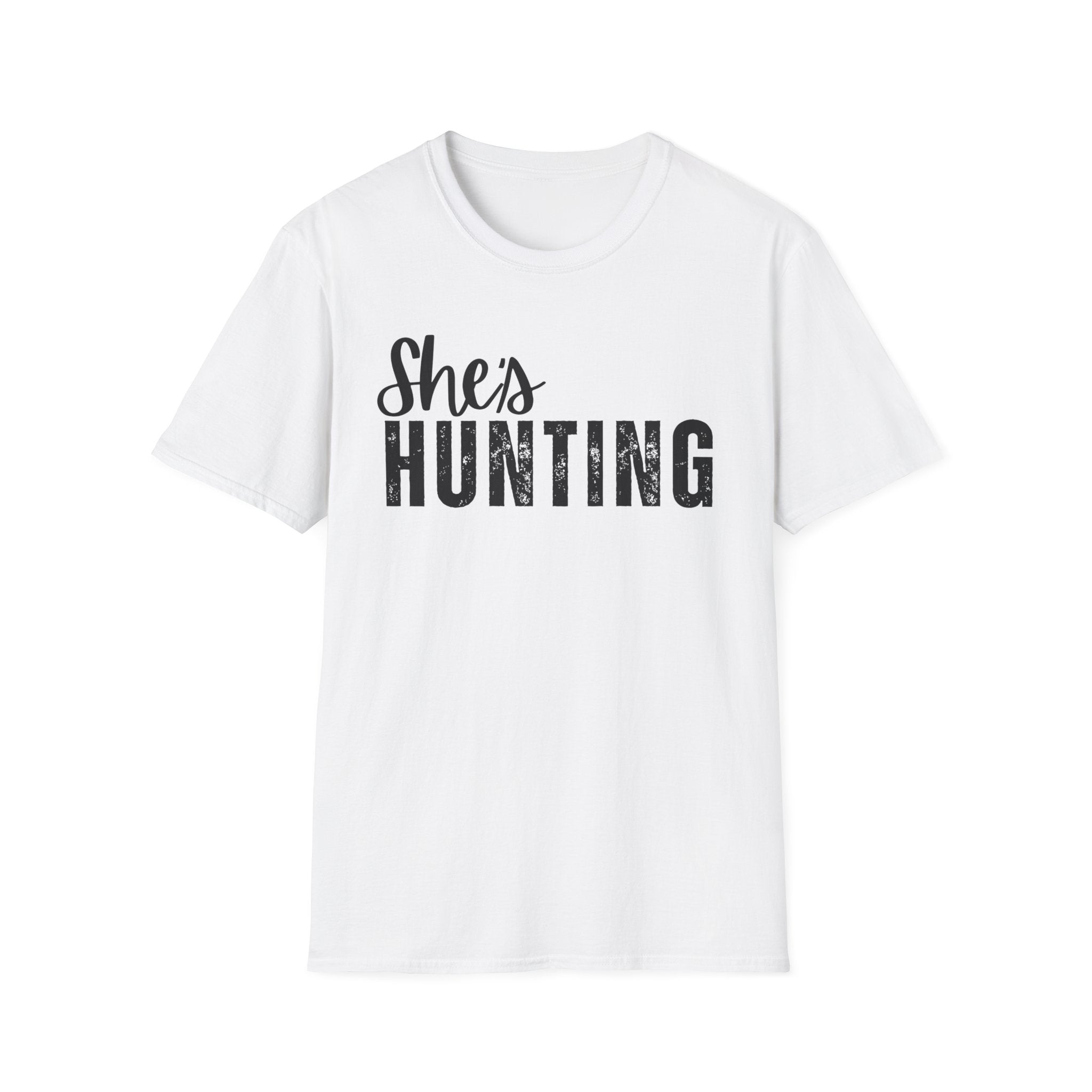 She's Hunting T-Shirt — Women's Hunting Tee, Rustic Outdoors Graphic Shirt