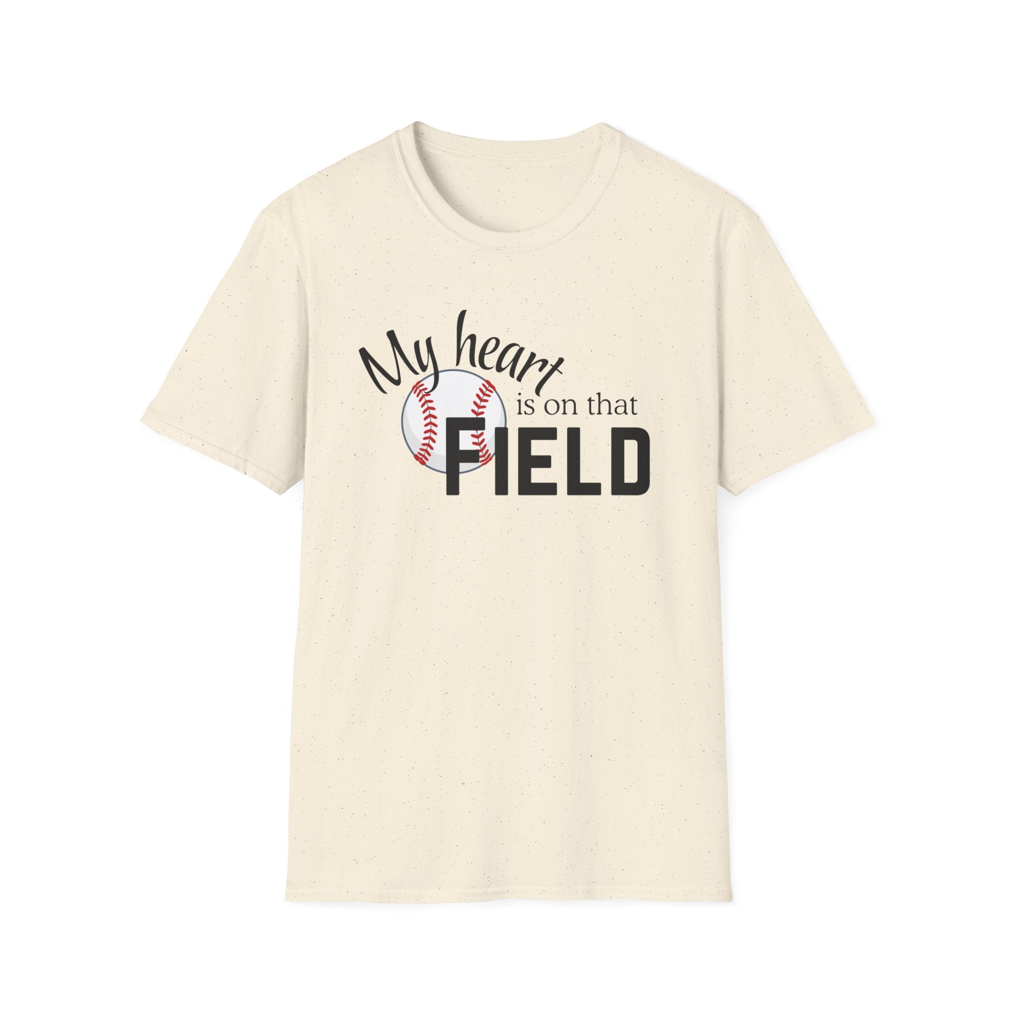 Baseball Tee – “My Heart Is On That Field” Graphic T-Shirt