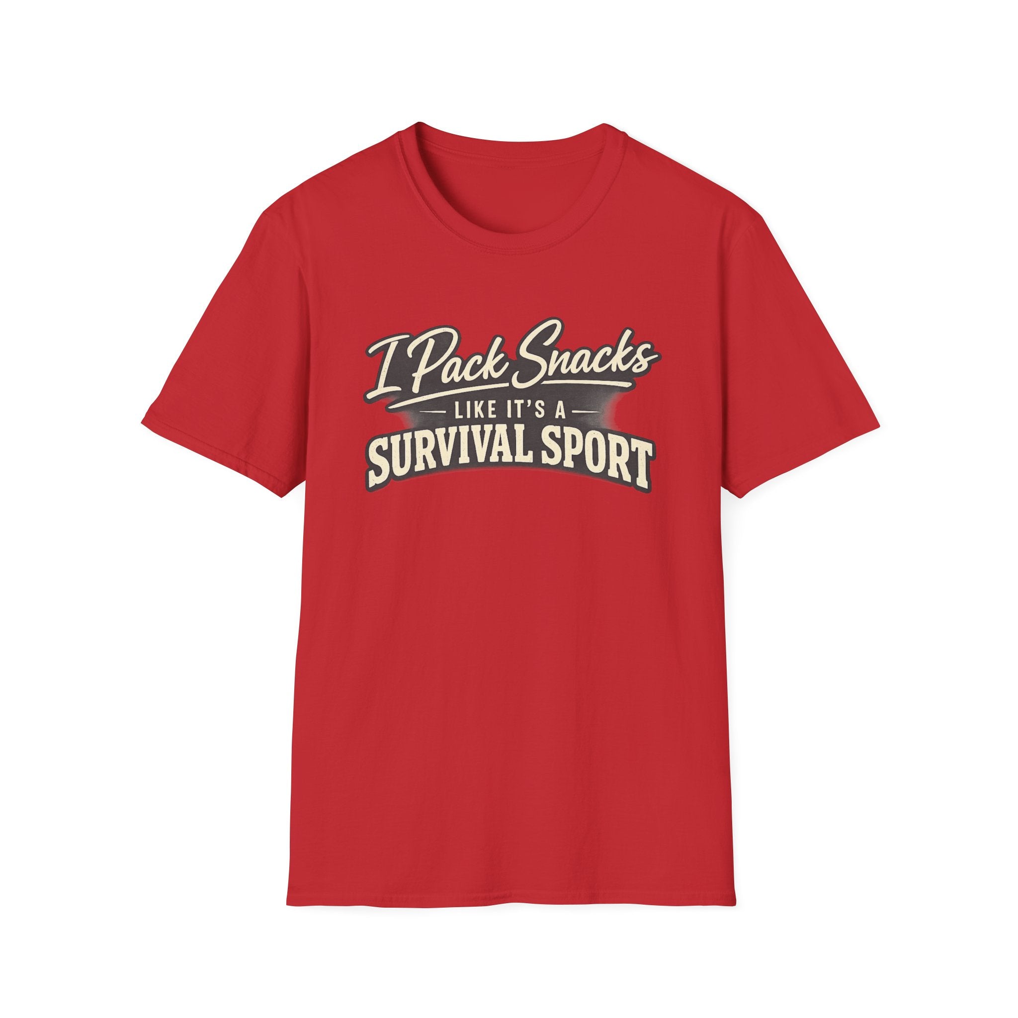 I Pack Snacks Like It’s a Survival Sport T-Shirt — Funny Snack Lover Graphic Tee