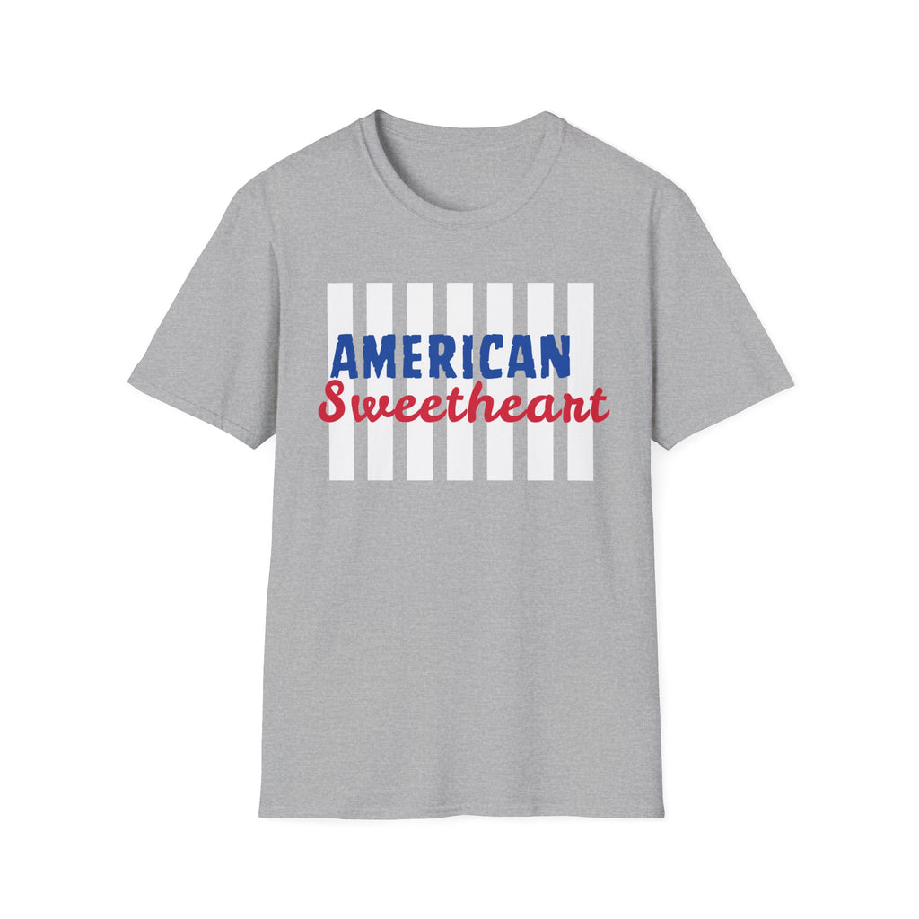 American Sweetheart T-Shirt – Patriotic Red & Blue Graphic Tee