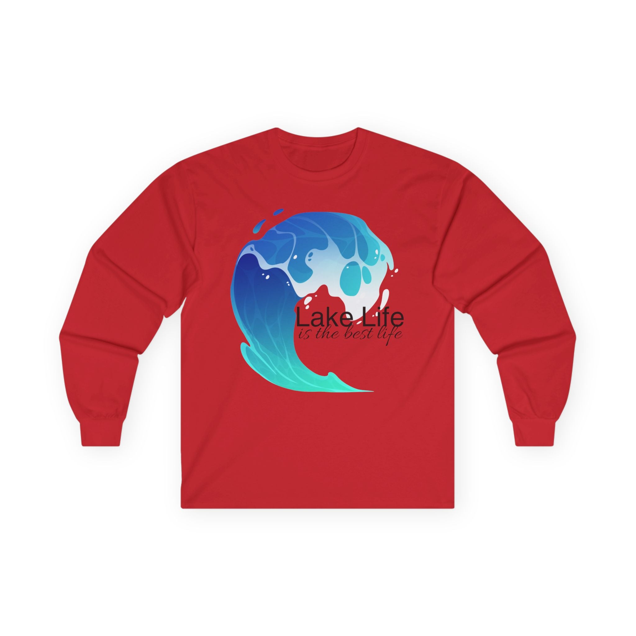 Lake Life Long Sleeve Tee — "Lake Life is the Best Life" Graphic Shirt