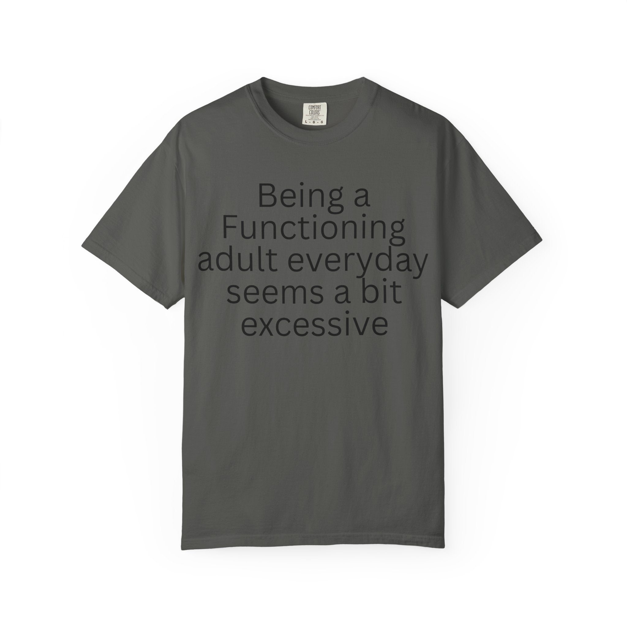 Being a Functioning Adult Everyday Seems a Bit Excessive T-Shirt