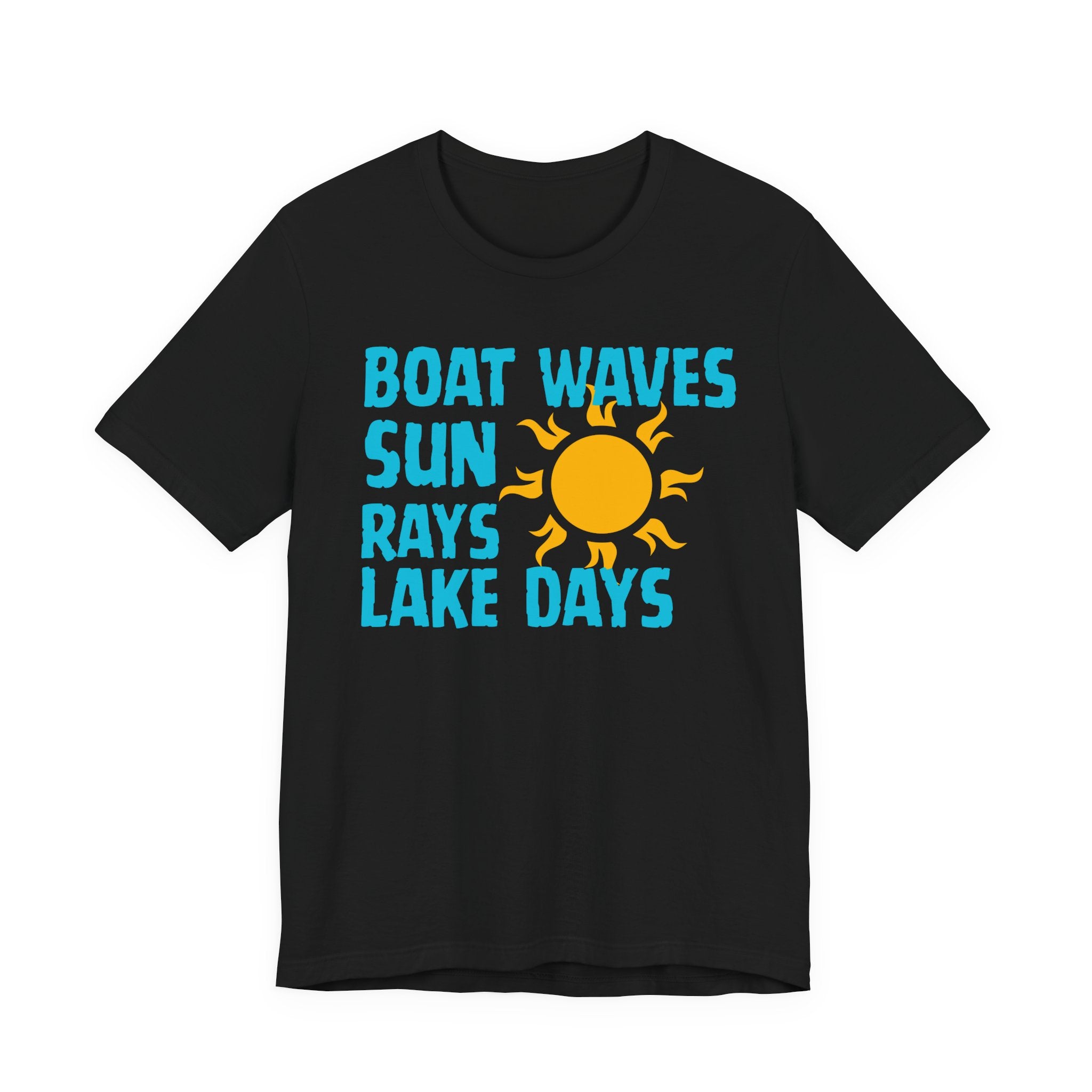 Boat Waves Sun Rays Lake Days T-Shirt — Summer Lake Life Tee