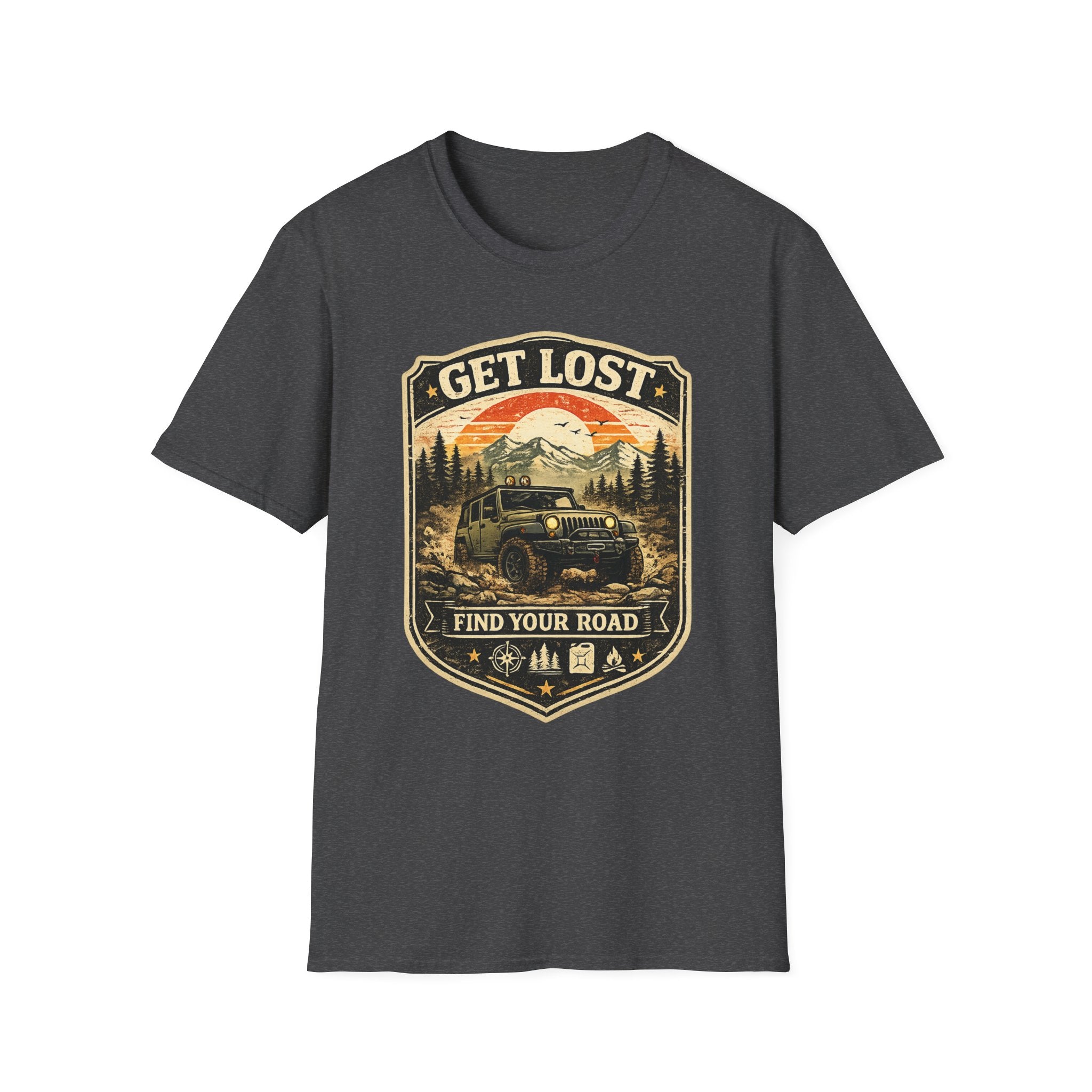 Get Lost Jeep Adventure T-Shirt — Find Your Road Vintage Outdoor Tee