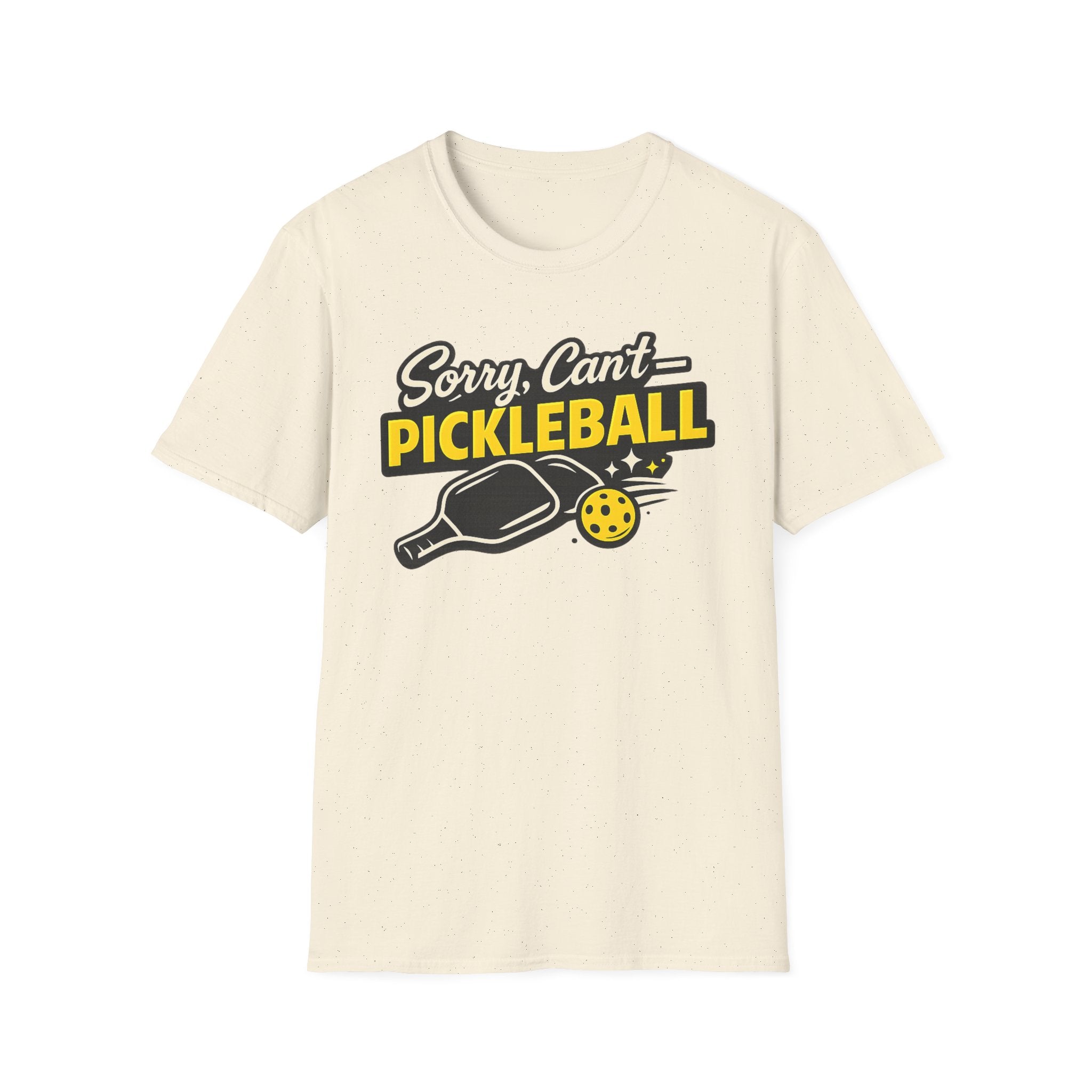 Sorry Can't Pickleball T-Shirt — Funny Pickleball Paddle & Ball Tee