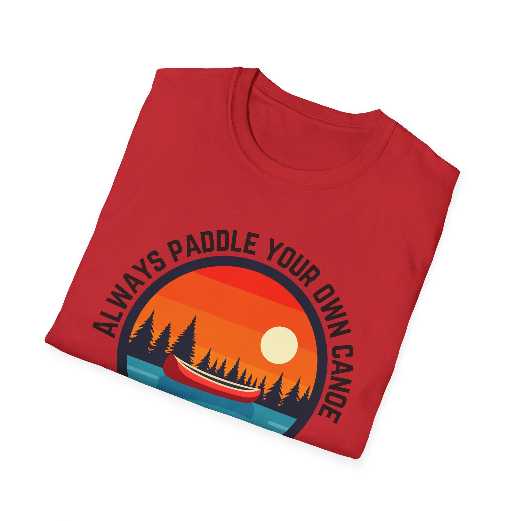 Canoe Sunset T-Shirt — "Always Paddle Your Own Canoe" Outdoor Adventure Tee