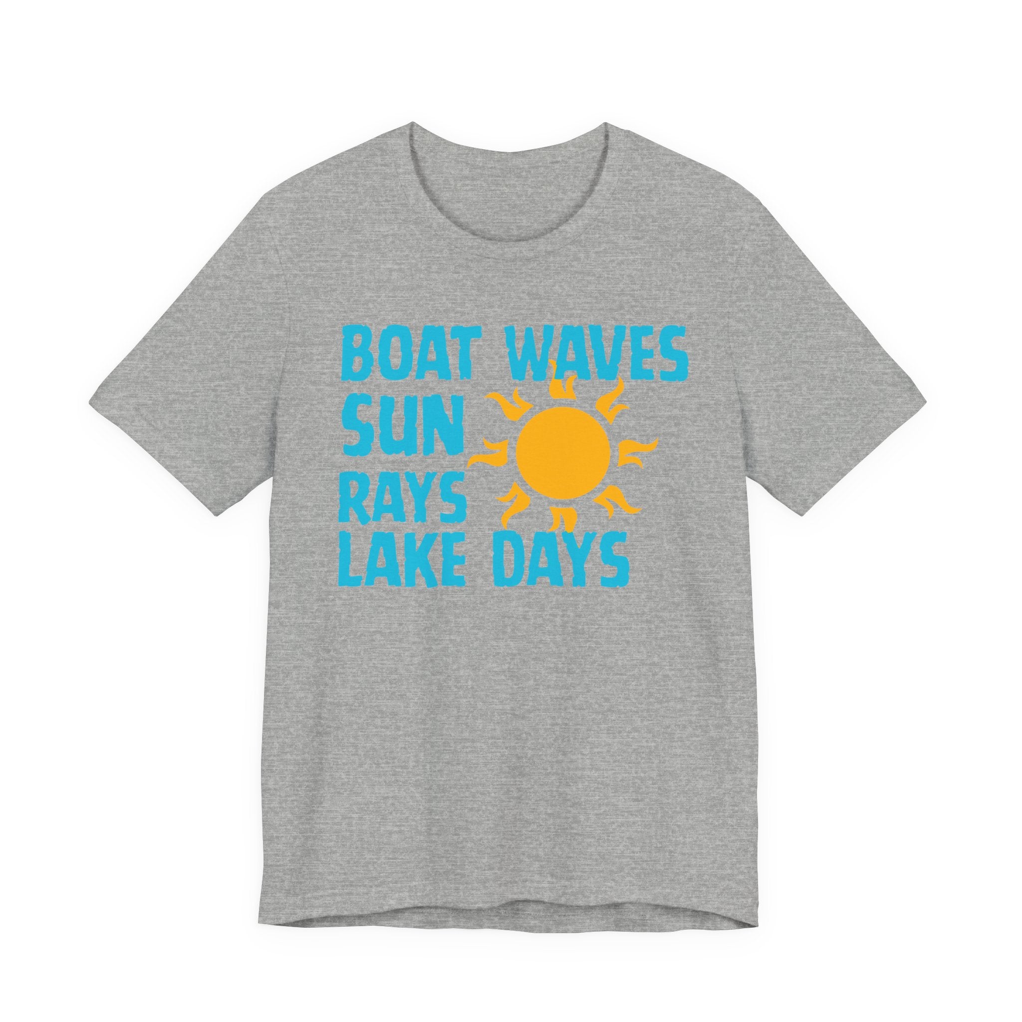 Boat Waves Sun Rays Lake Days T-Shirt — Summer Lake Life Tee