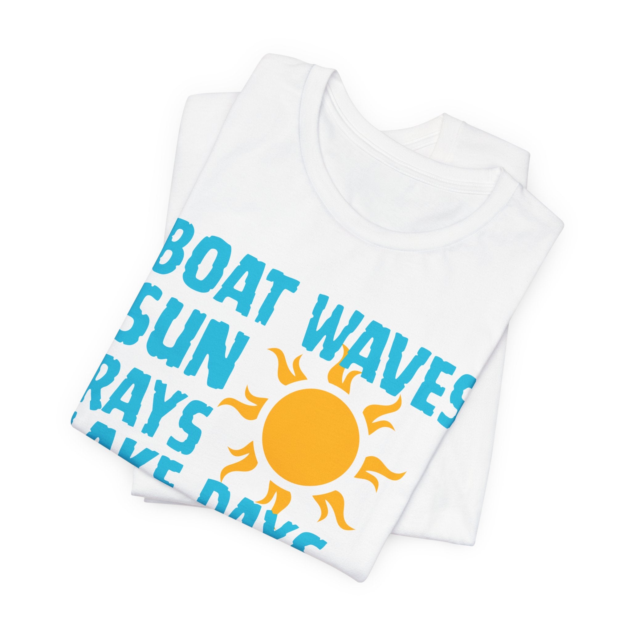 Boat Waves Sun Rays Lake Days T-Shirt — Summer Lake Life Tee