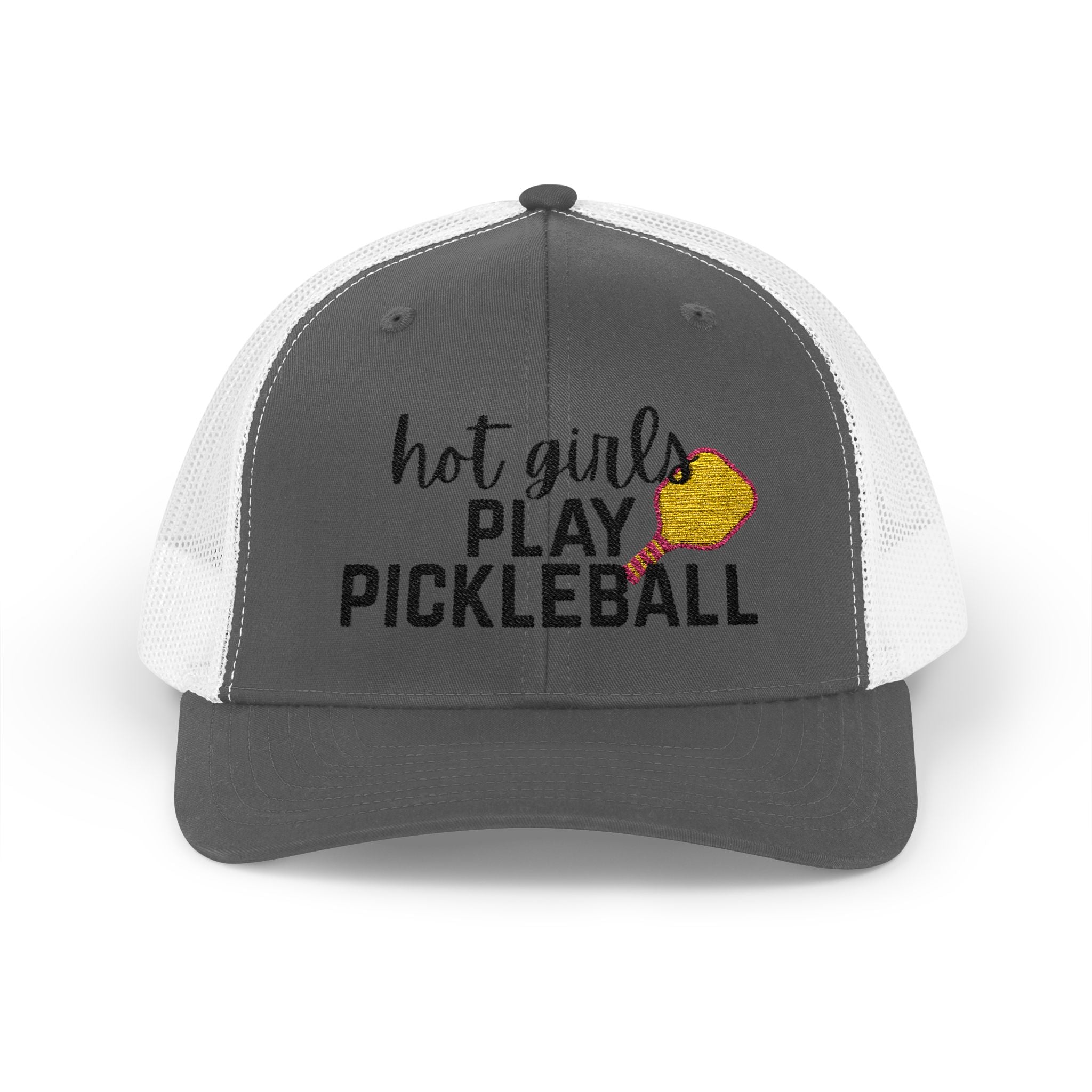 Pickleball Trucker Hat - "Hot Girls Play Pickleball" Snapback Cap