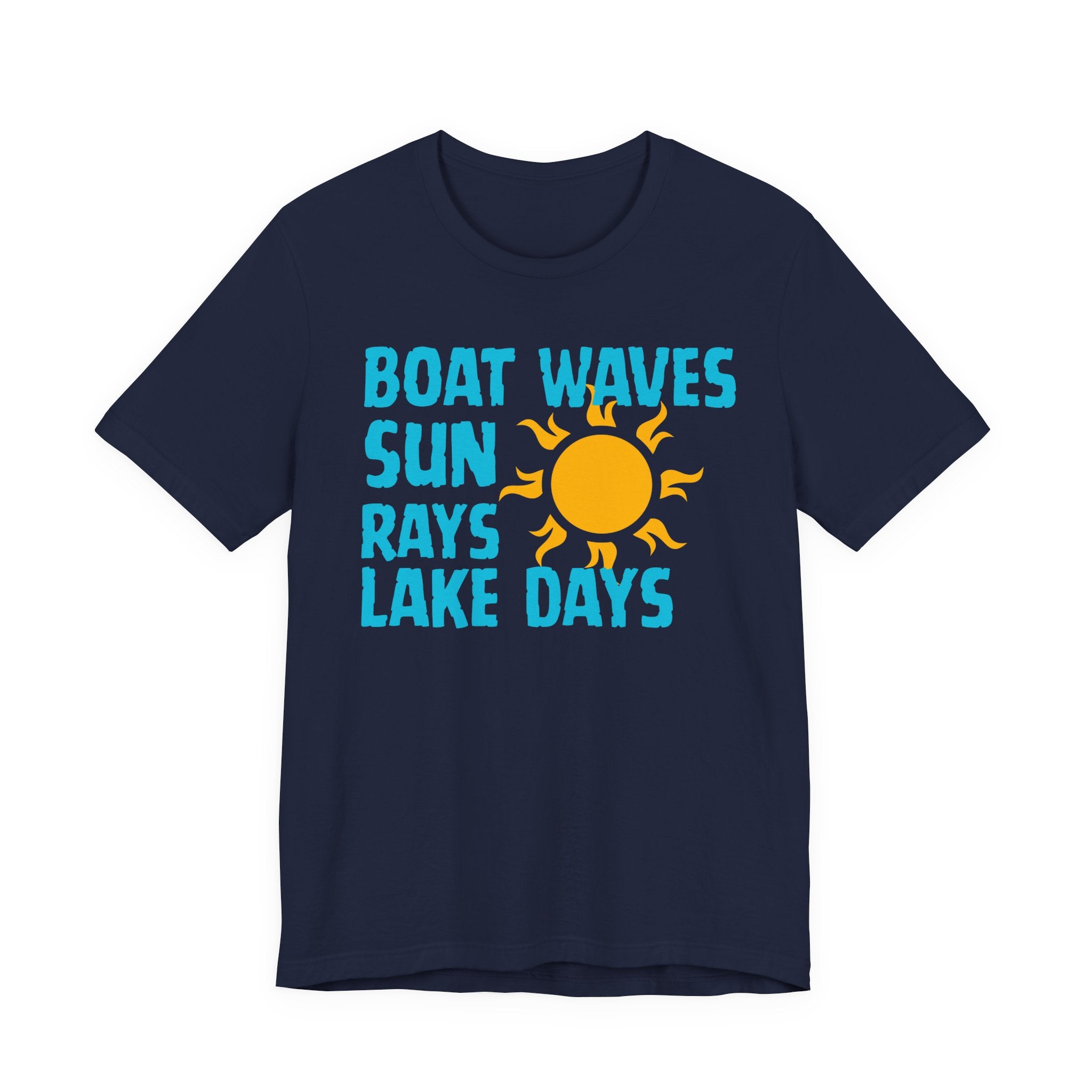 Boat Waves Sun Rays Lake Days T-Shirt — Summer Lake Life Tee