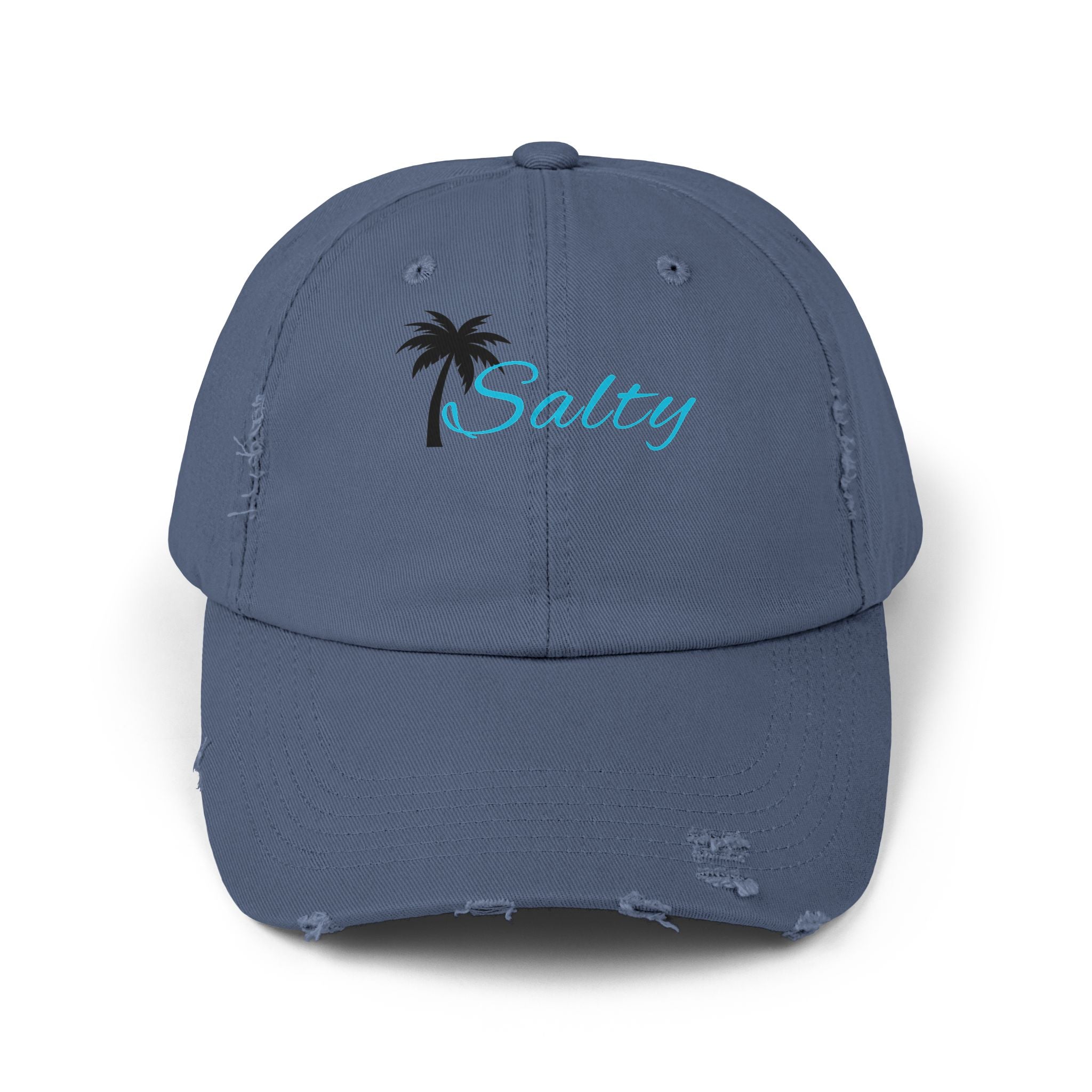 Salty Palm Distressed Cap — Beachy Vintage Dad Hat