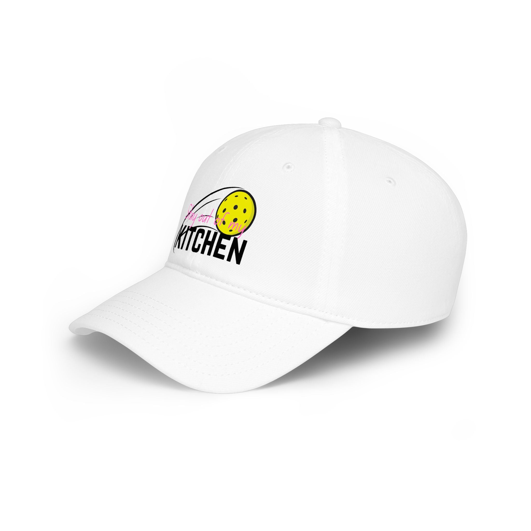 Baseball Cap — "Stay Out Kitchen" Pizza Slice Embroidered Red Cap