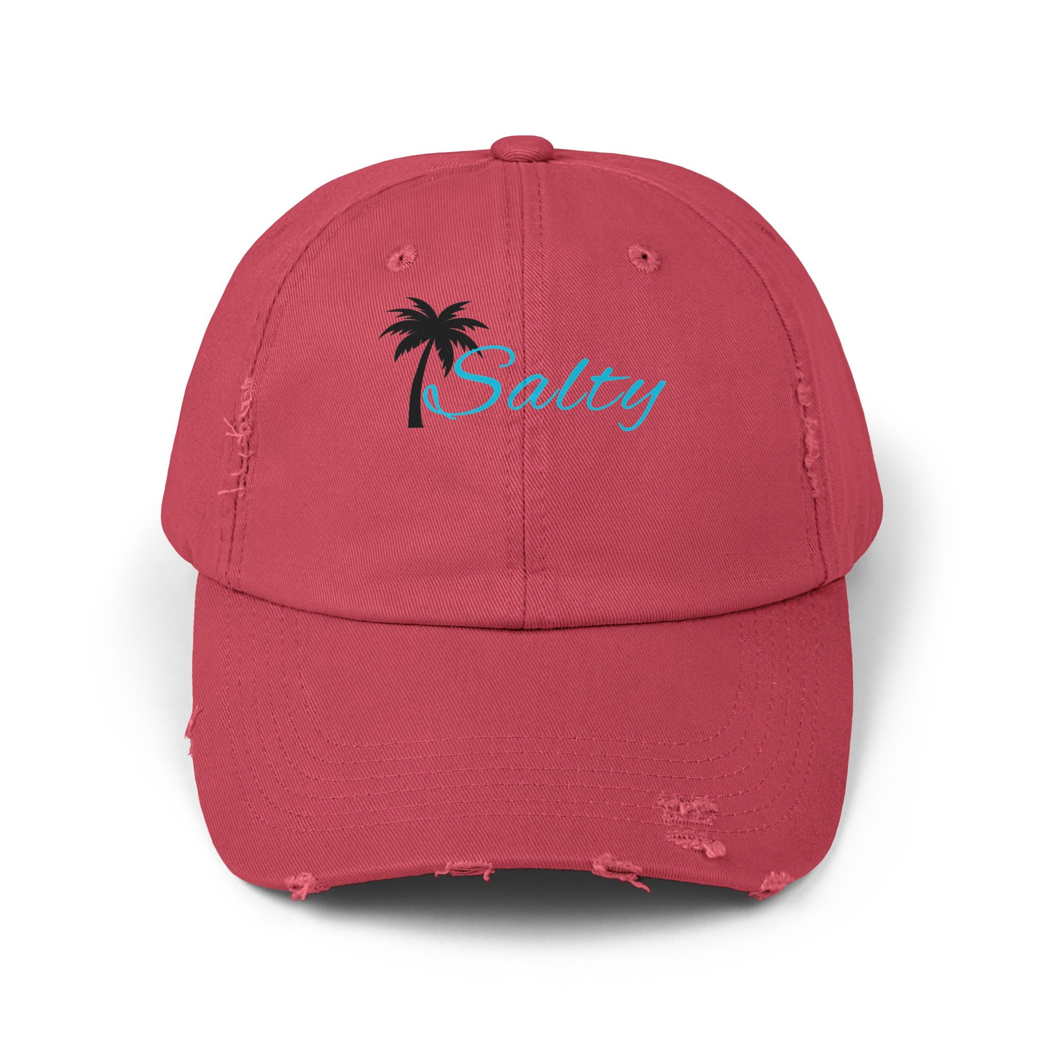Salty Palm Distressed Cap — Beachy Vintage Dad Hat