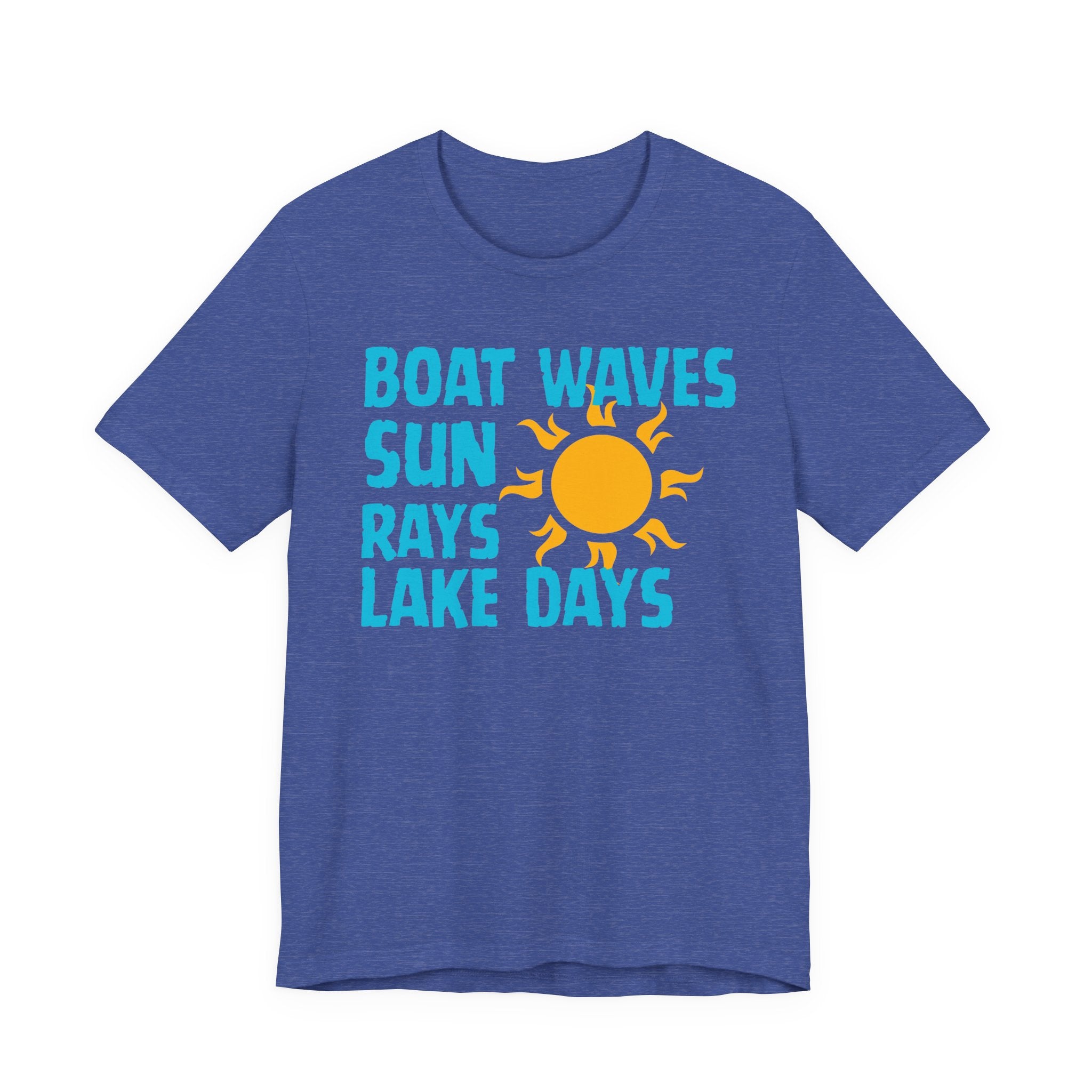Boat Waves Sun Rays Lake Days T-Shirt — Summer Lake Life Tee