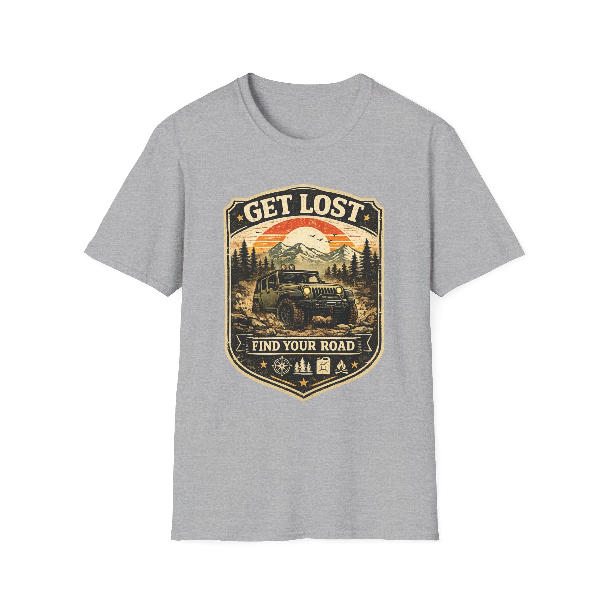 Get Lost Jeep Adventure T-Shirt — Find Your Road Vintage Outdoor Tee