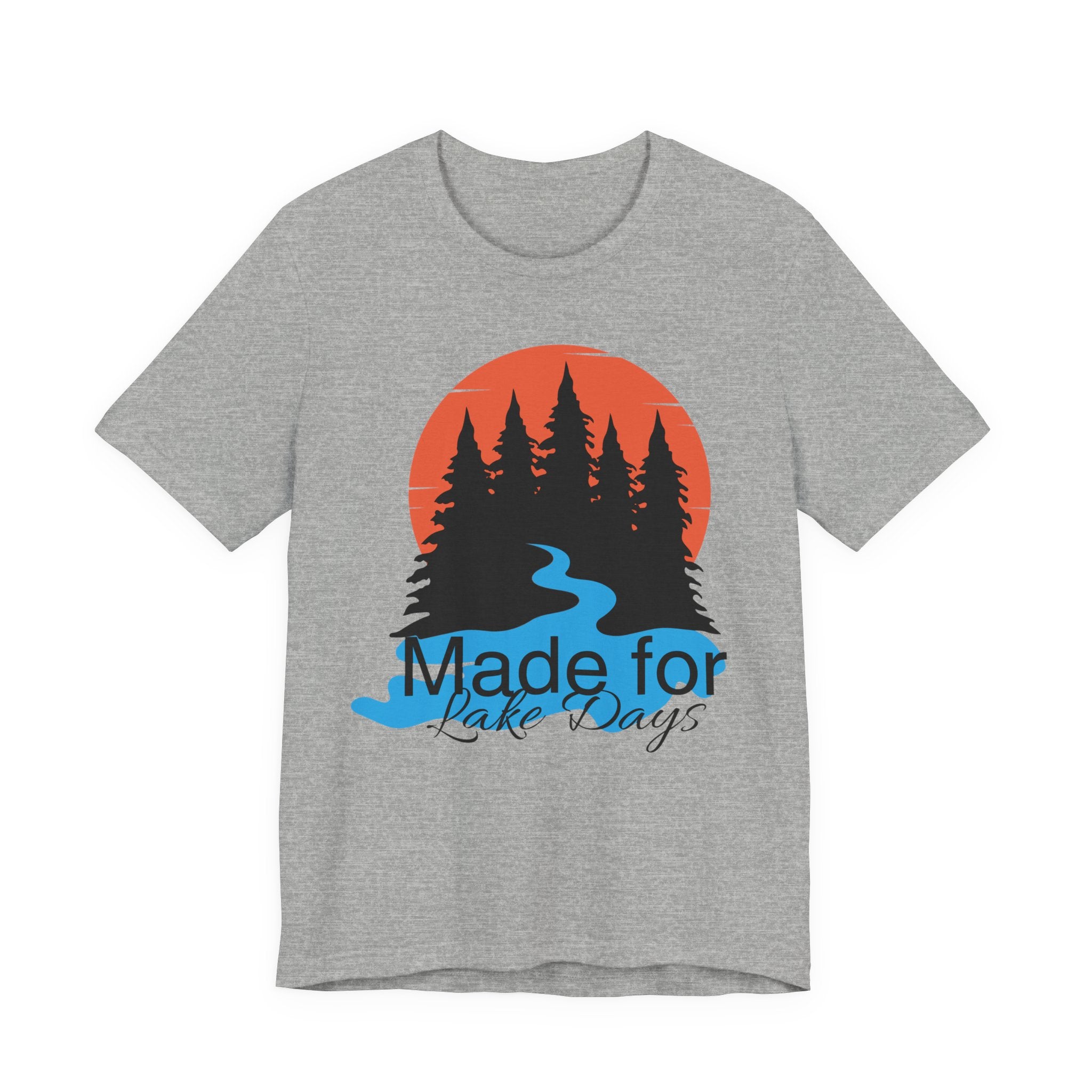 Made for Lake Days T-Shirt — Retro Sunset Pines & River Outdoor Tee
