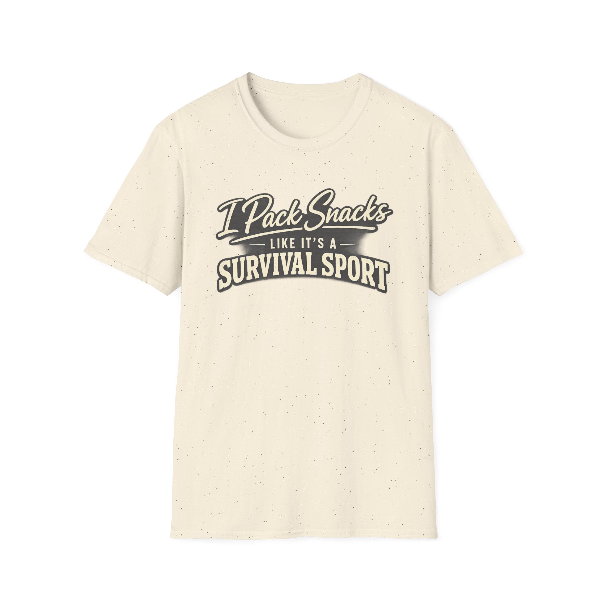 I Pack Snacks Like It’s a Survival Sport T-Shirt — Funny Snack Lover Graphic Tee
