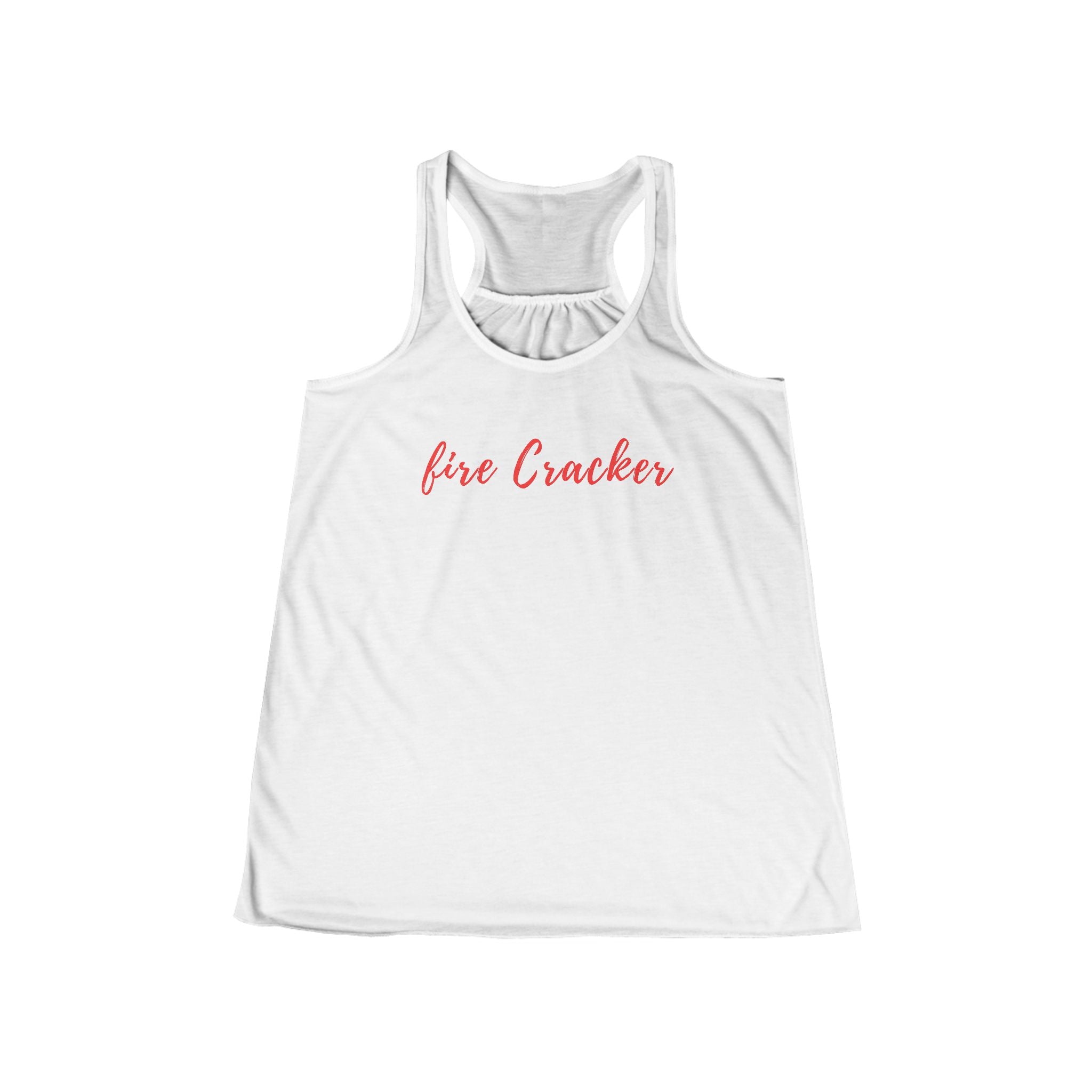 Fire Cracker Women's Racerback Tank Top — Playful Patriotic Summer Tee