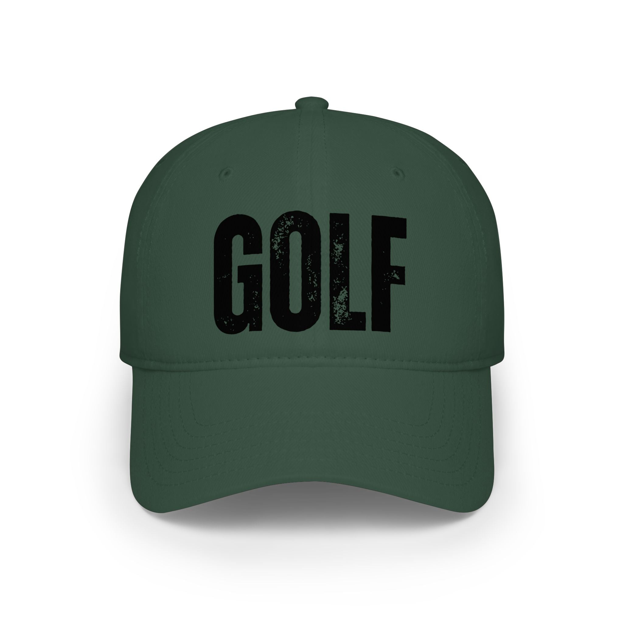 Golf Low Profile Cap — Distressed Text Golf Hat