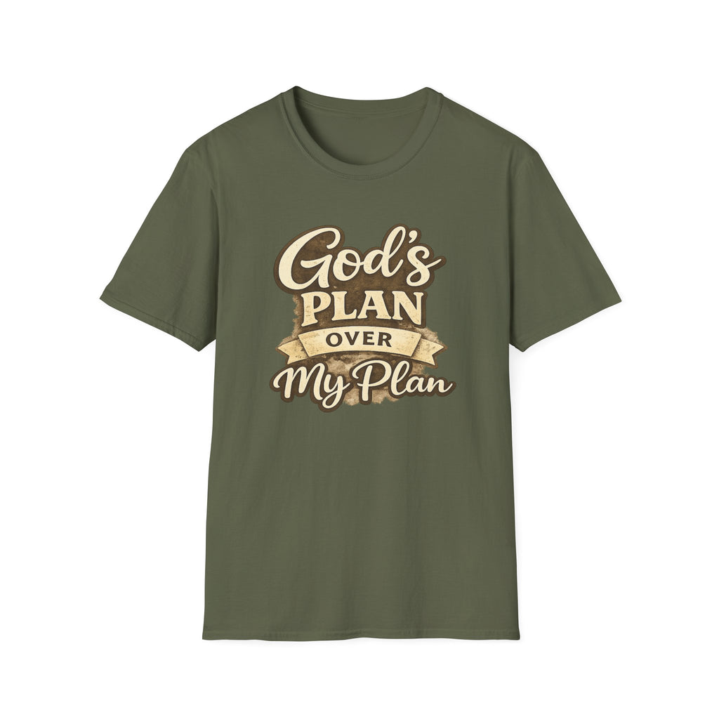 God's Plan Over My Plan T-Shirt — Inspirational Christian Faith Tee