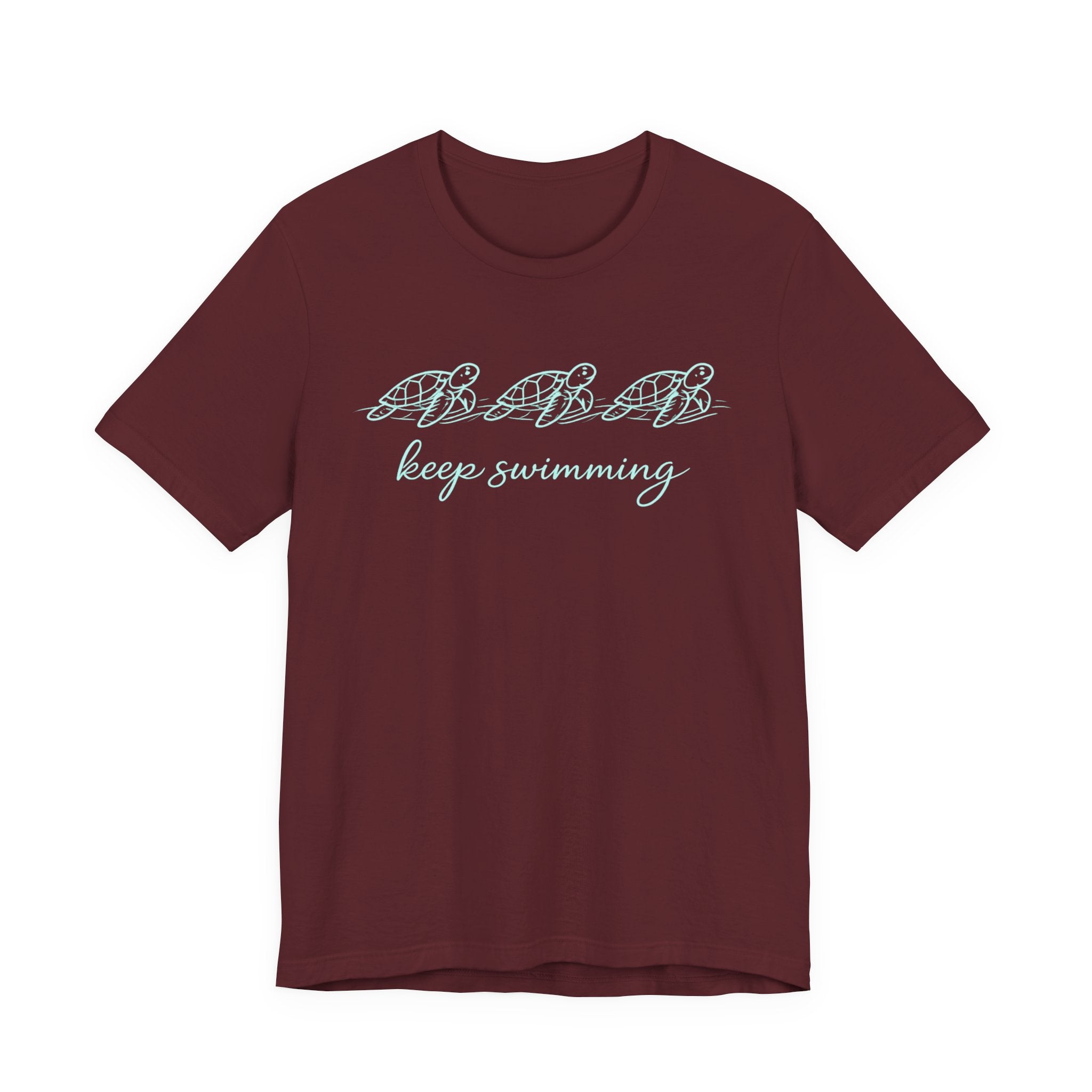 Keep Swimming T‑Shirt — Motivational Script Tee