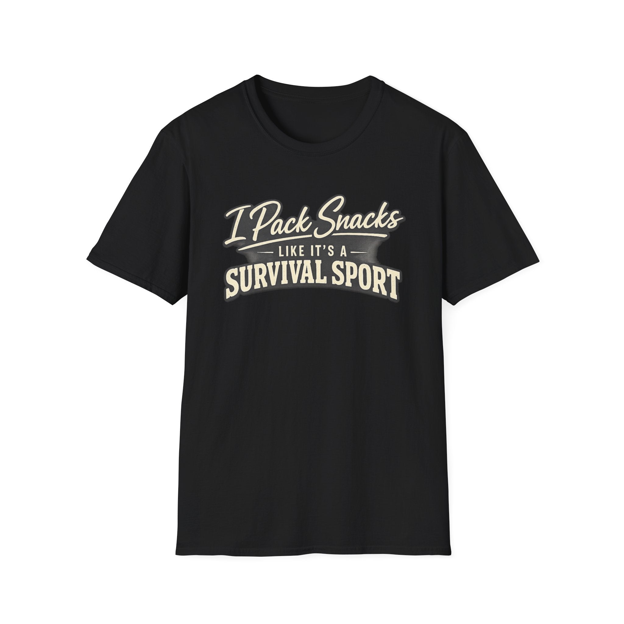 I Pack Snacks Like It’s a Survival Sport T-Shirt — Funny Snack Lover Graphic Tee